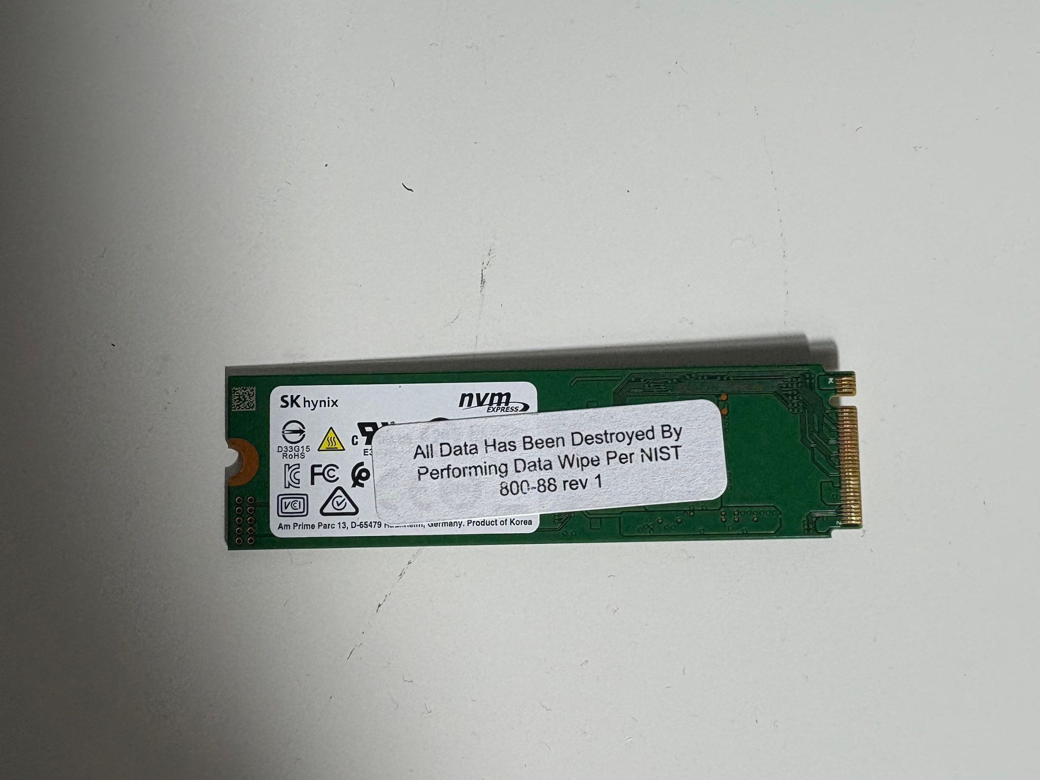 SK Hynix 256GB NVMe Gen3.0x4 SSD