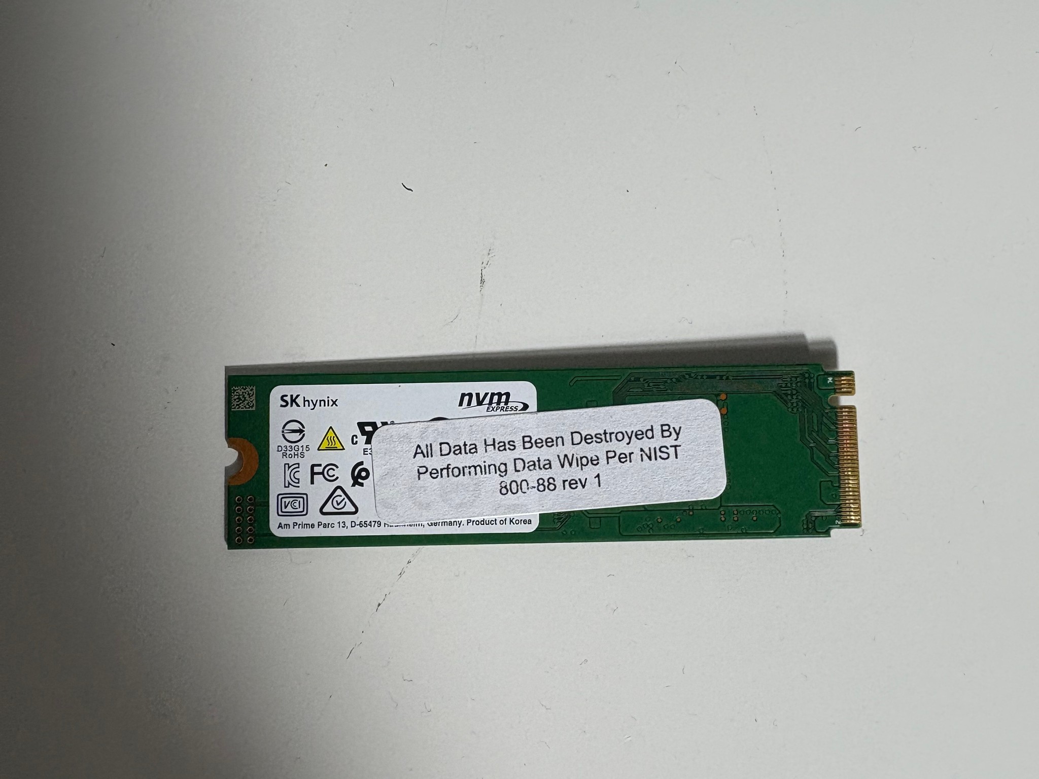 SK Hynix 256GB NVMe Gen3.0x4 SSD