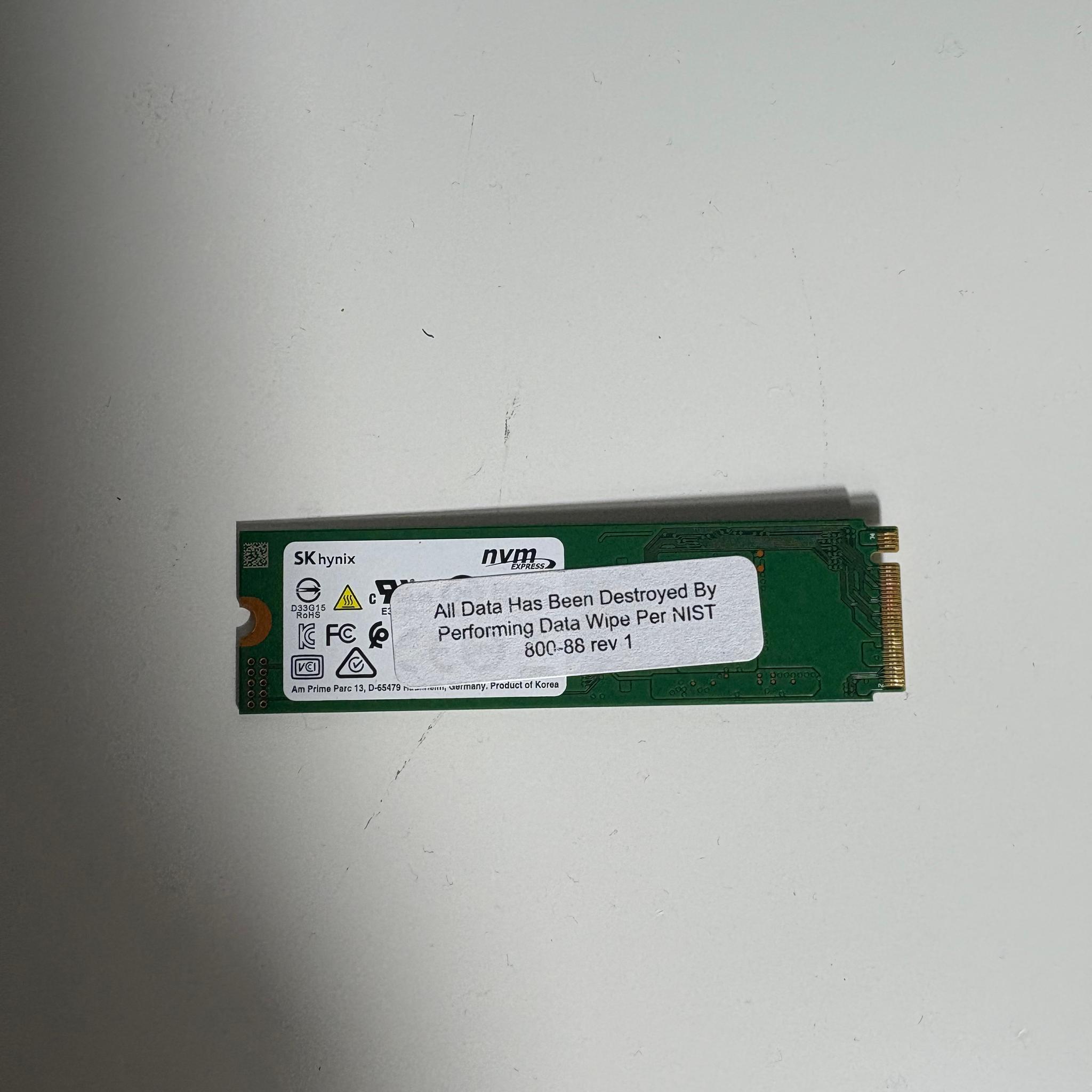 SK Hynix 256GB NVMe Gen3.0x4 SSD