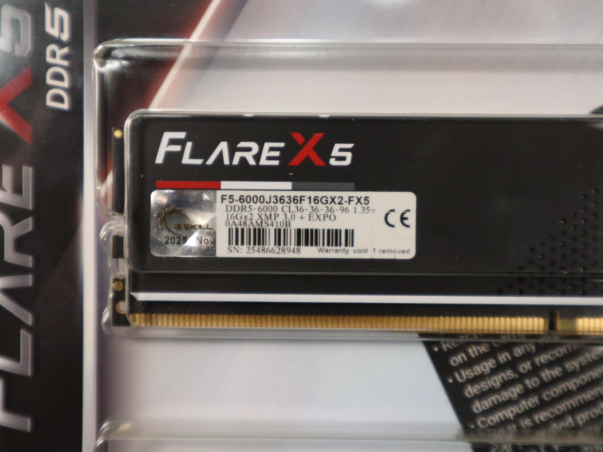 DDR5 Ram & Motherboard Combo - 32GB FlareX5 6000MT - ASUS TUF GAMING B650E-E WIFI