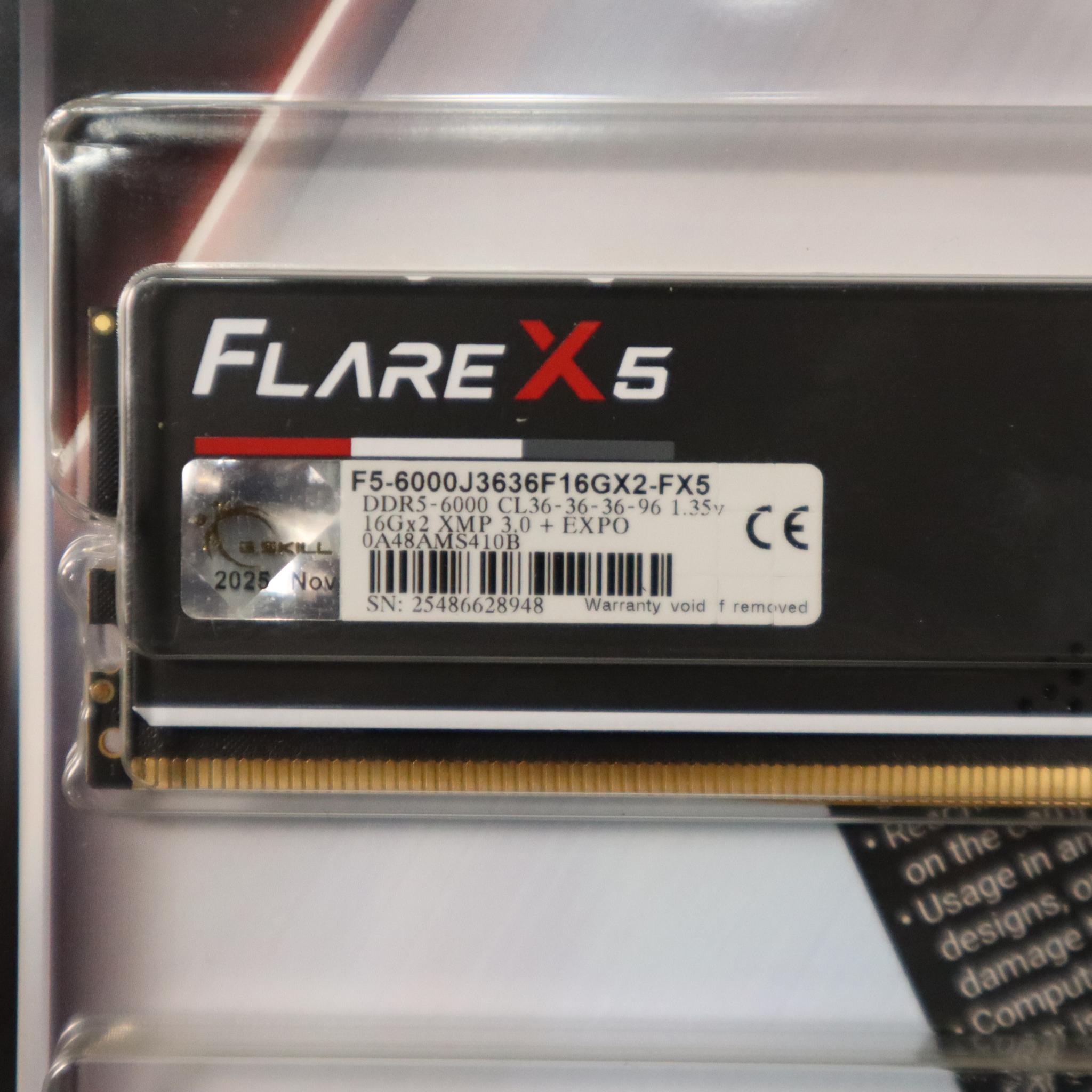 DDR5 Ram & Motherboard Combo - 32GB FlareX5 6000MT - ASUS TUF GAMING B650E-E WIFI