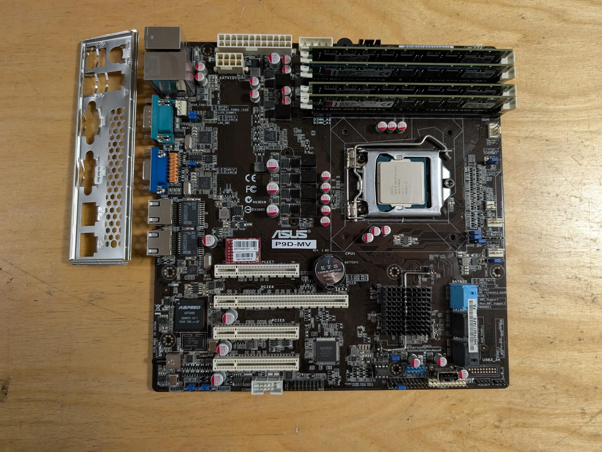 Asus P9D-MV + Xeon 1241 V3 + 32GB DDR3