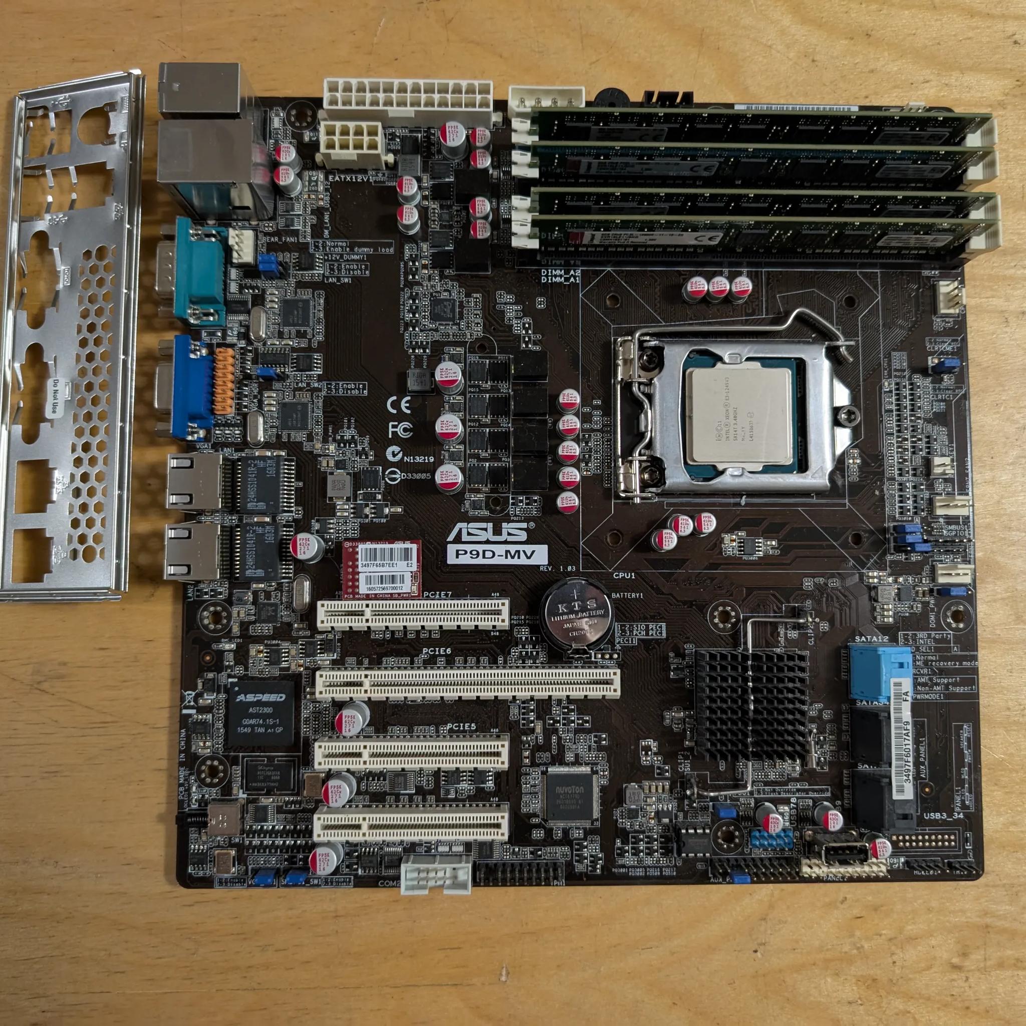 Asus P9D-MV + Xeon 1241 V3 + 32GB DDR3