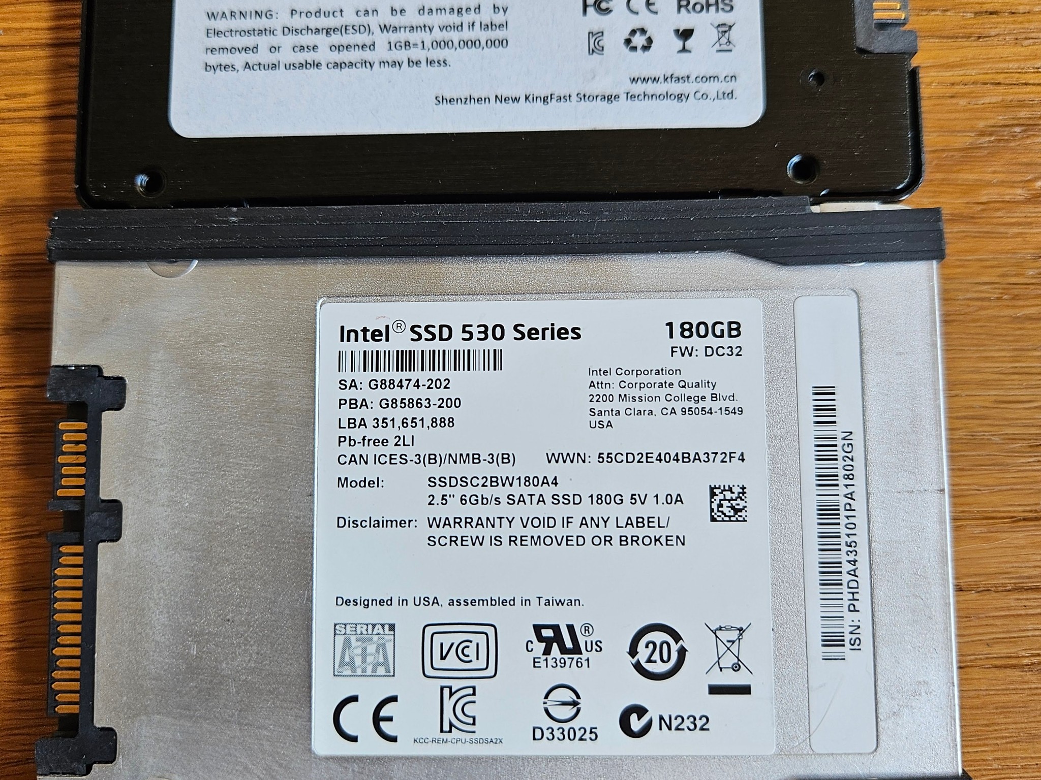 Intel SSD 530 Series 240GB 180GB 335 Series 180GB KIngfast LOT OF 4 SSDS