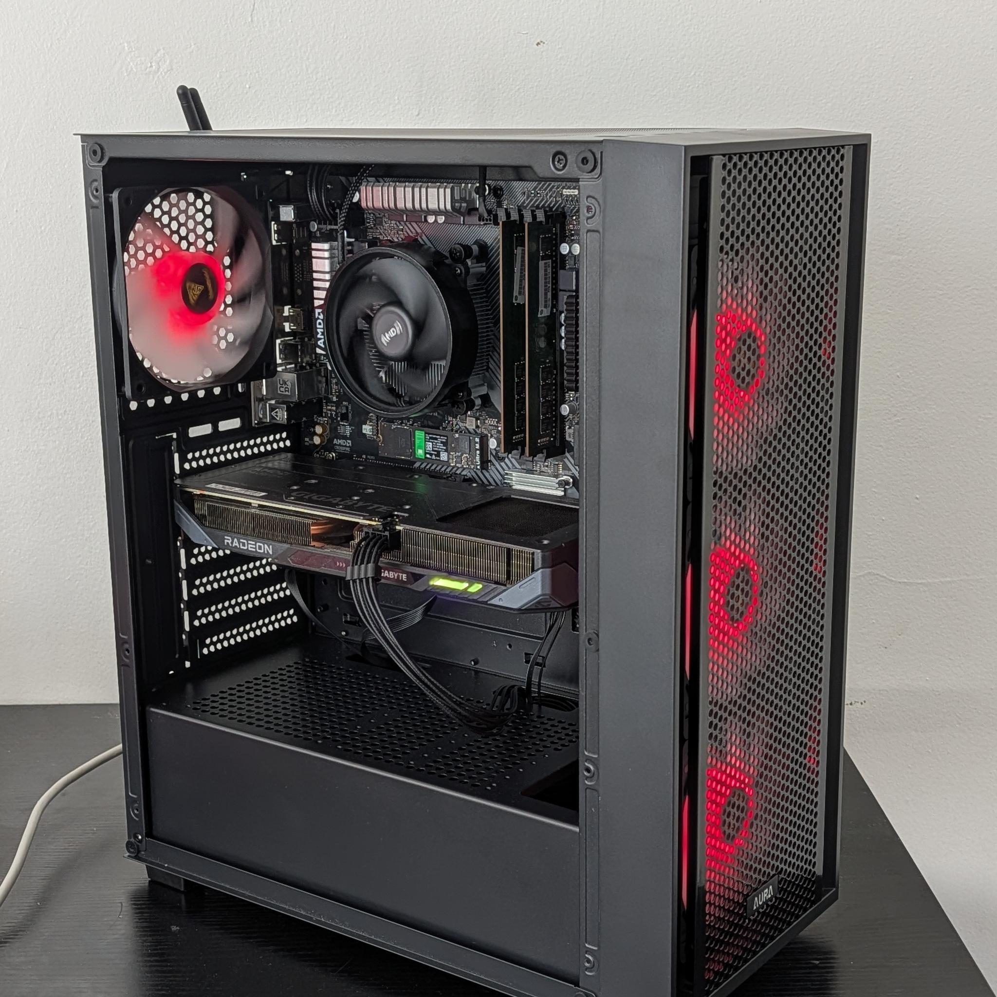 RX 9060 XT 8GB | Ryzen 5 5500 | 32GB DDR4 | 1TB NVME M2 SSD | Wi-Fi Bluetooth | Custom Gaming PC