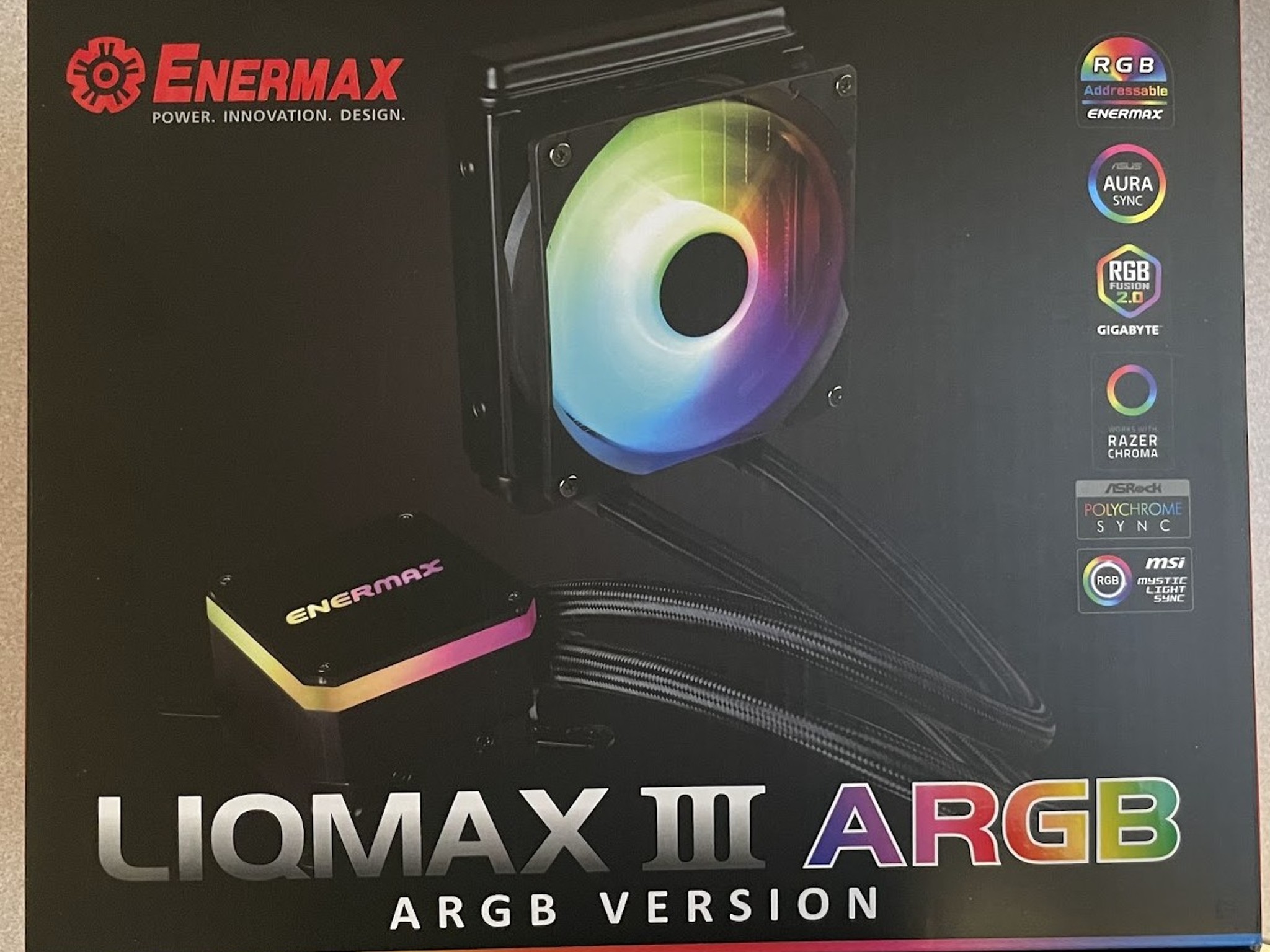 Enermax LIQMAX III ARGB 120mm All-in-one AIO Closed Loop Liquid Cooler CLC for Intel and AMD CPUs