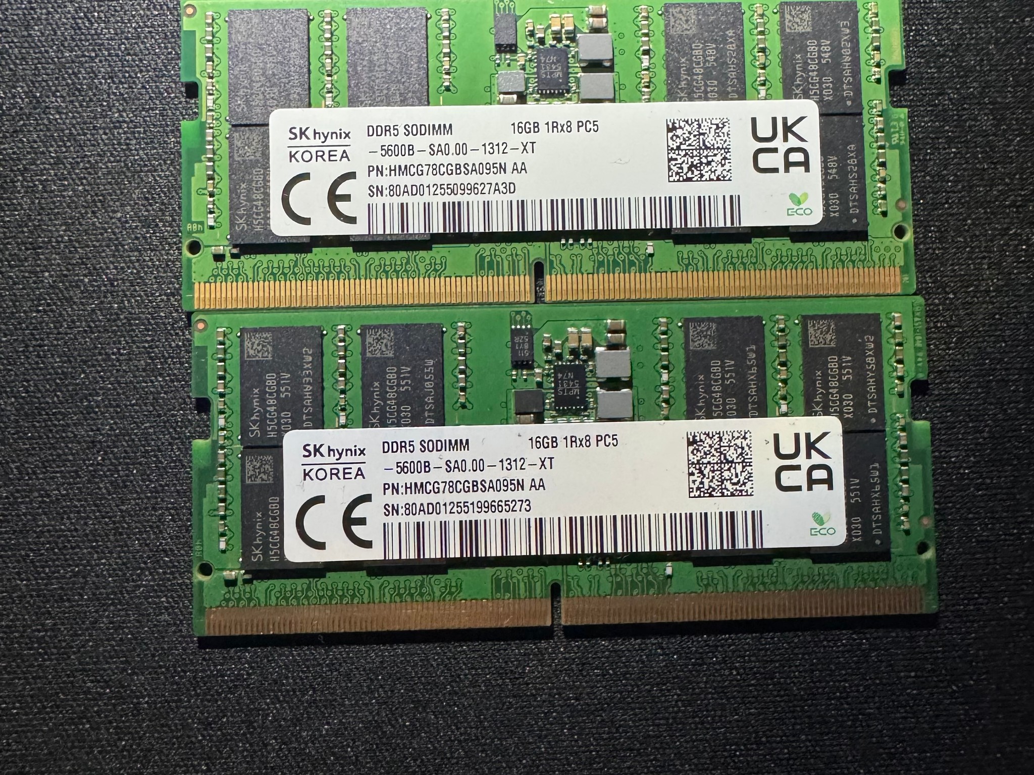 SK hynix 32GB (2x16GB) DDR5 5600MHz SODIMM Laptop RAM
