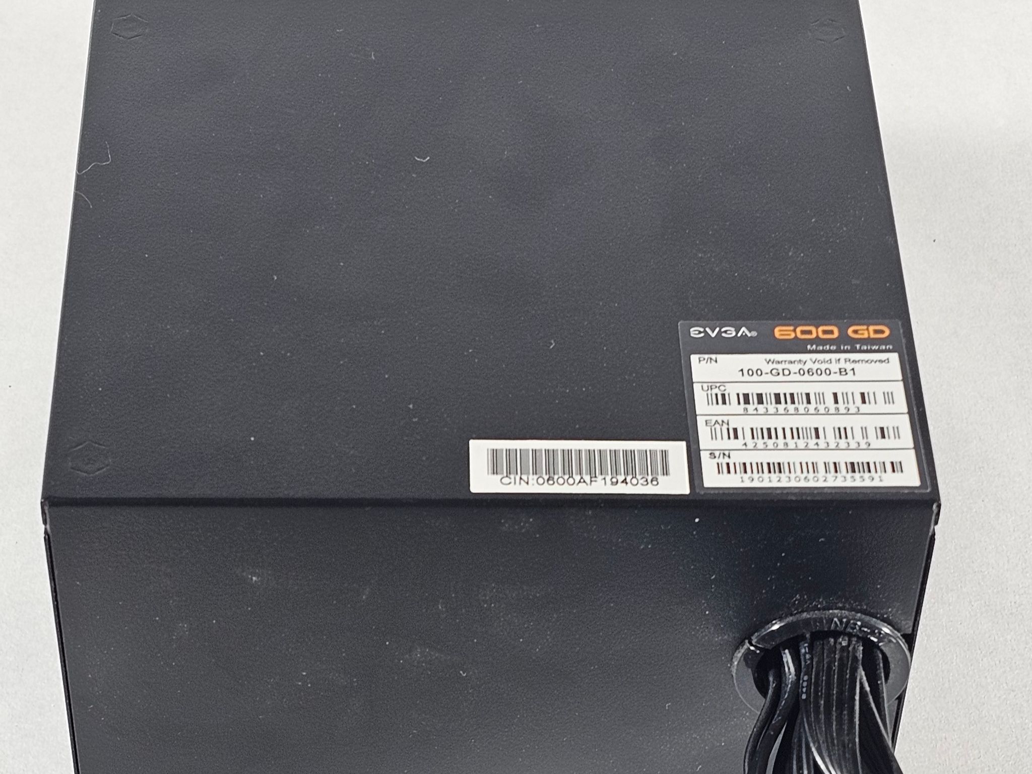 600 Watt PSU EVGA 600 GD 80+ Gold ATX Power Supply