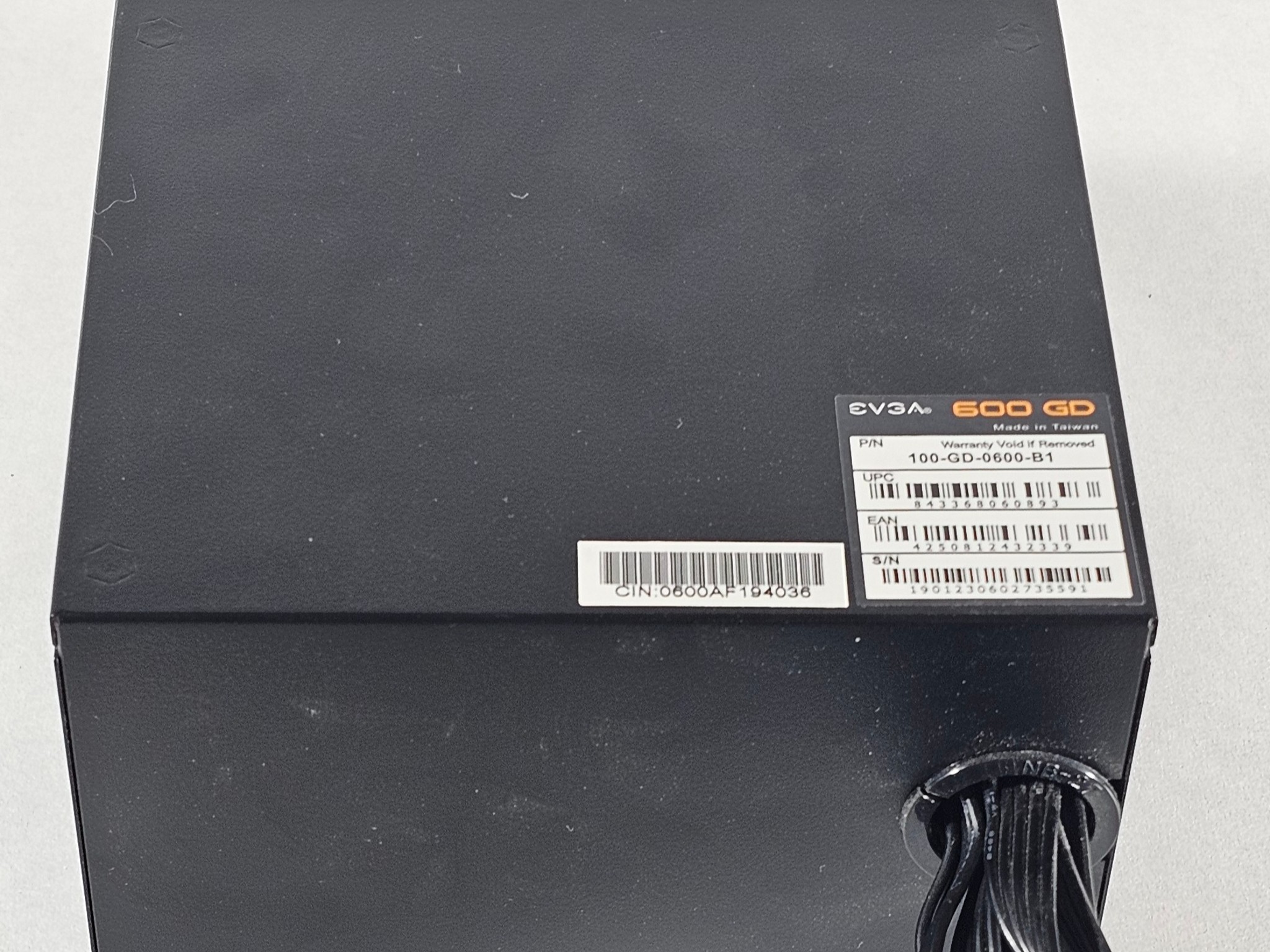 600 Watt PSU EVGA 600 GD 80+ Gold ATX Power Supply