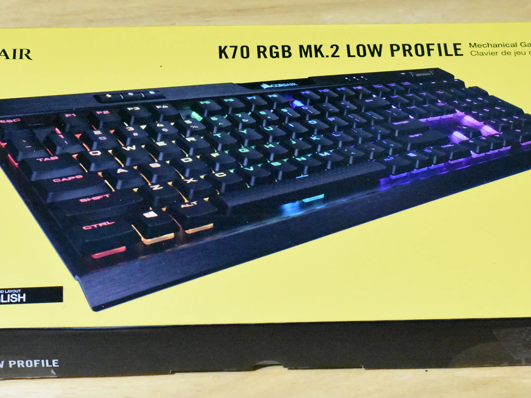 Corsair K70 RGB Dual USB Type-A Port MK.2 Low Profile Wired Gaming Keyboard