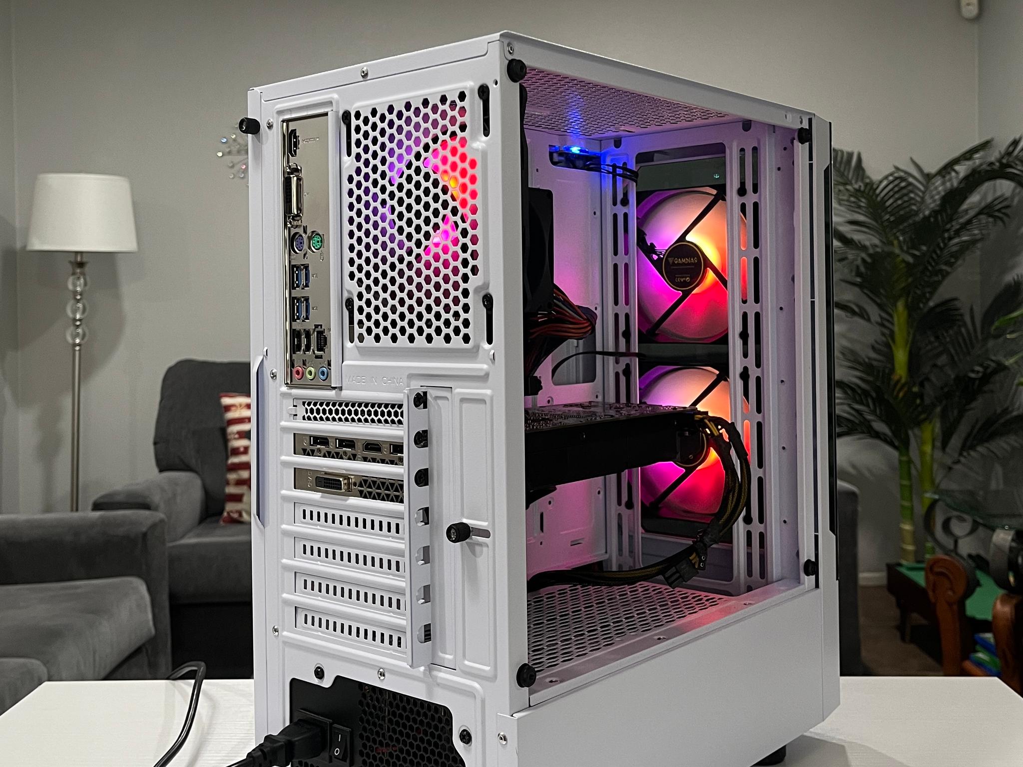 GTX 1080 8GB, Ryzen 5 2600X, 8GB RAM | White RGB Gaming Computer/PC