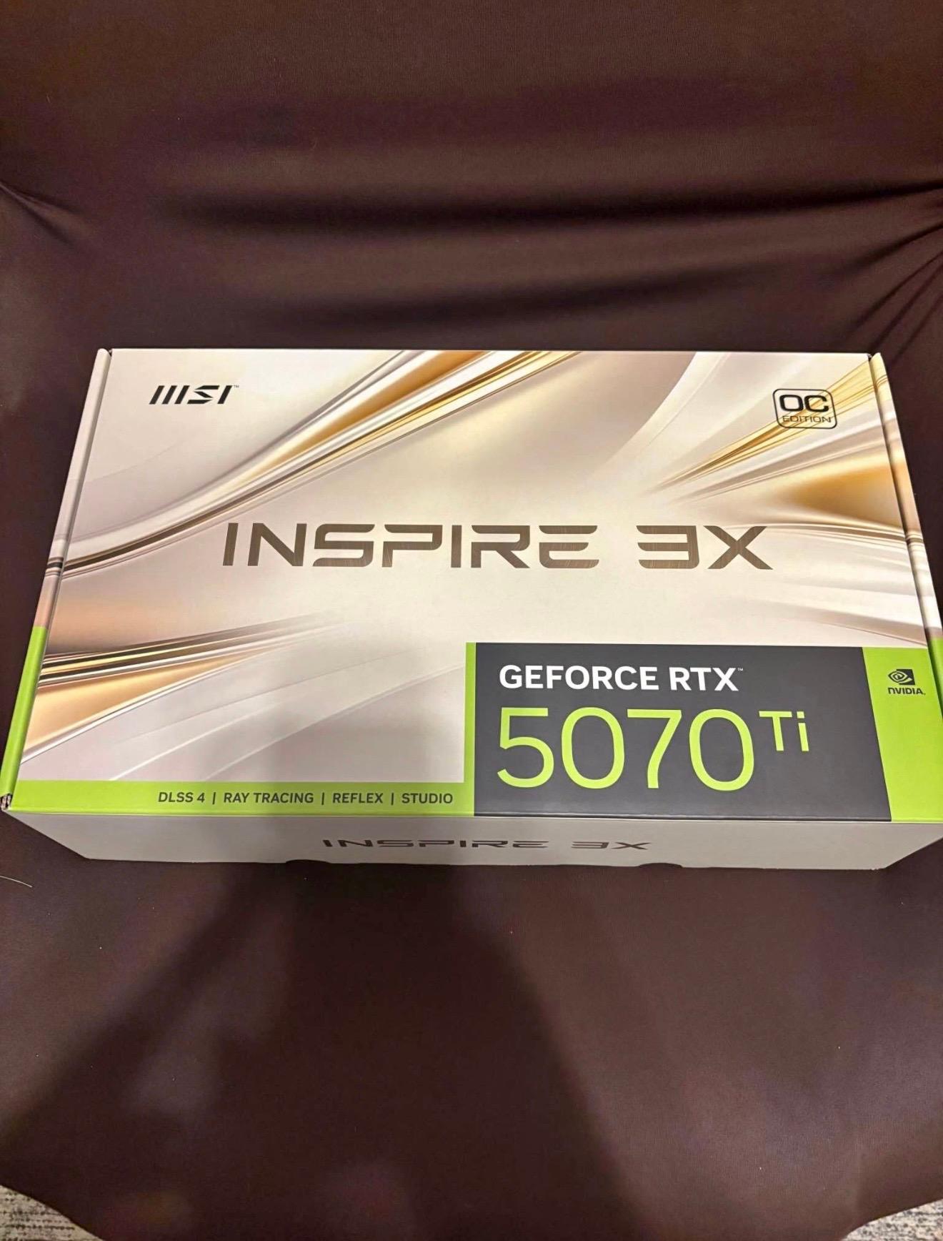 MSI GeForce RTX 5070 Ti 16G INSPIRE 3X OC