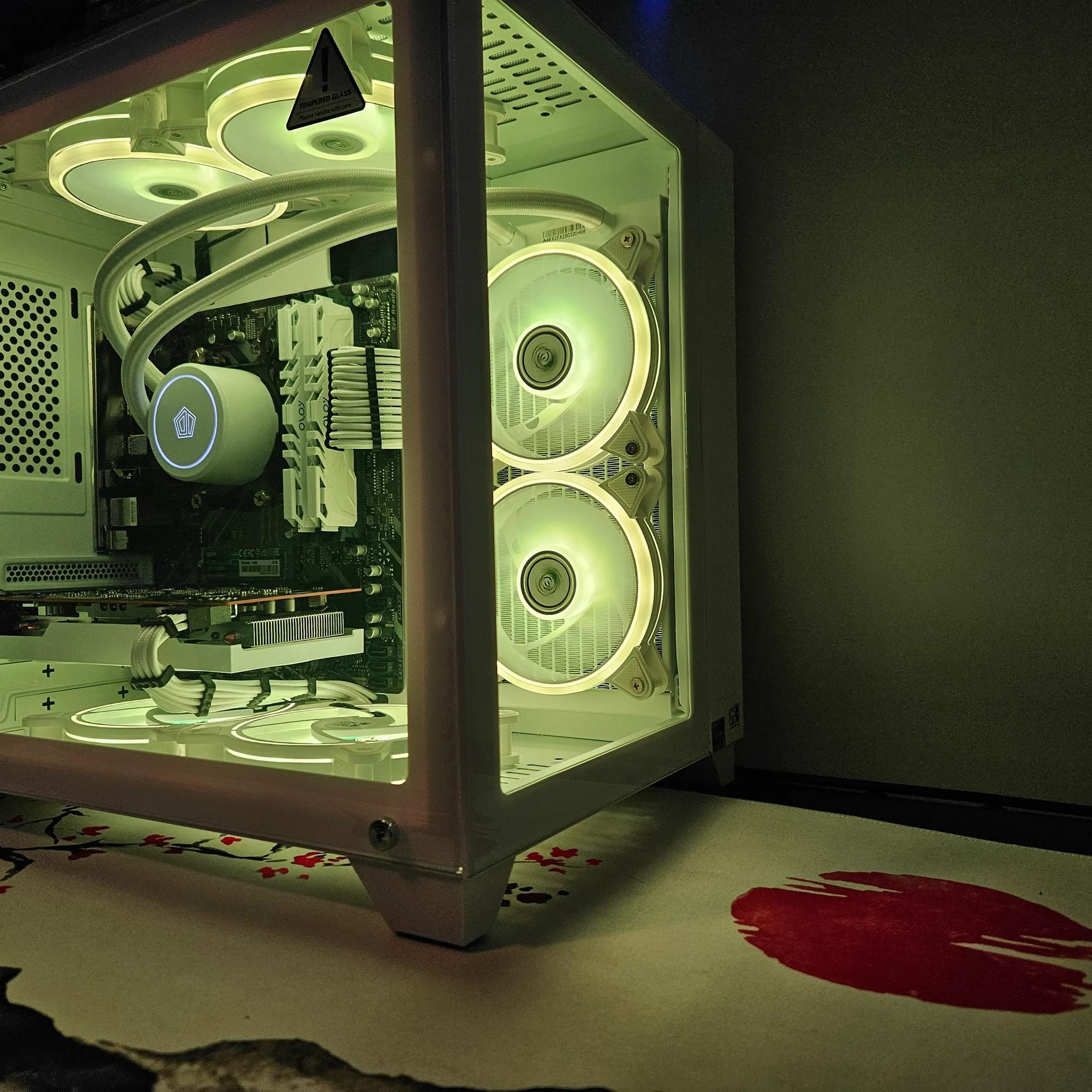 Liquid Cooled Frosty Gaming Rig Ryzen 5 / 32GB / 2TB / RX6600