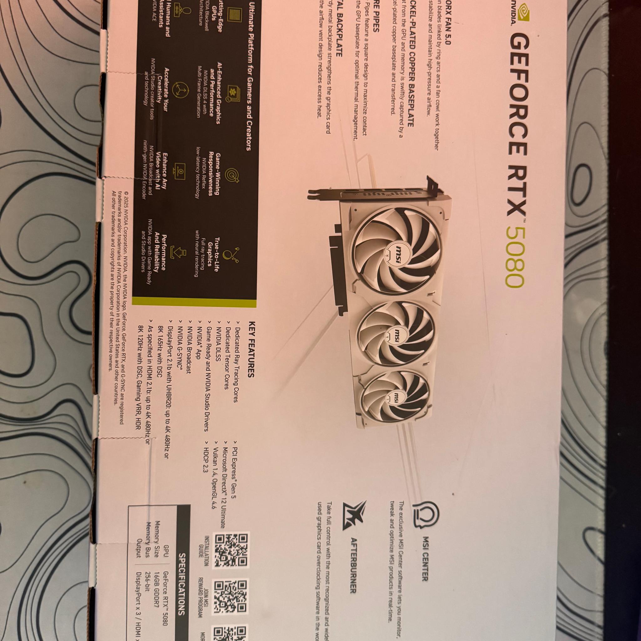 MSI GeForce RTX 5080 16G VENTUS 3X OC