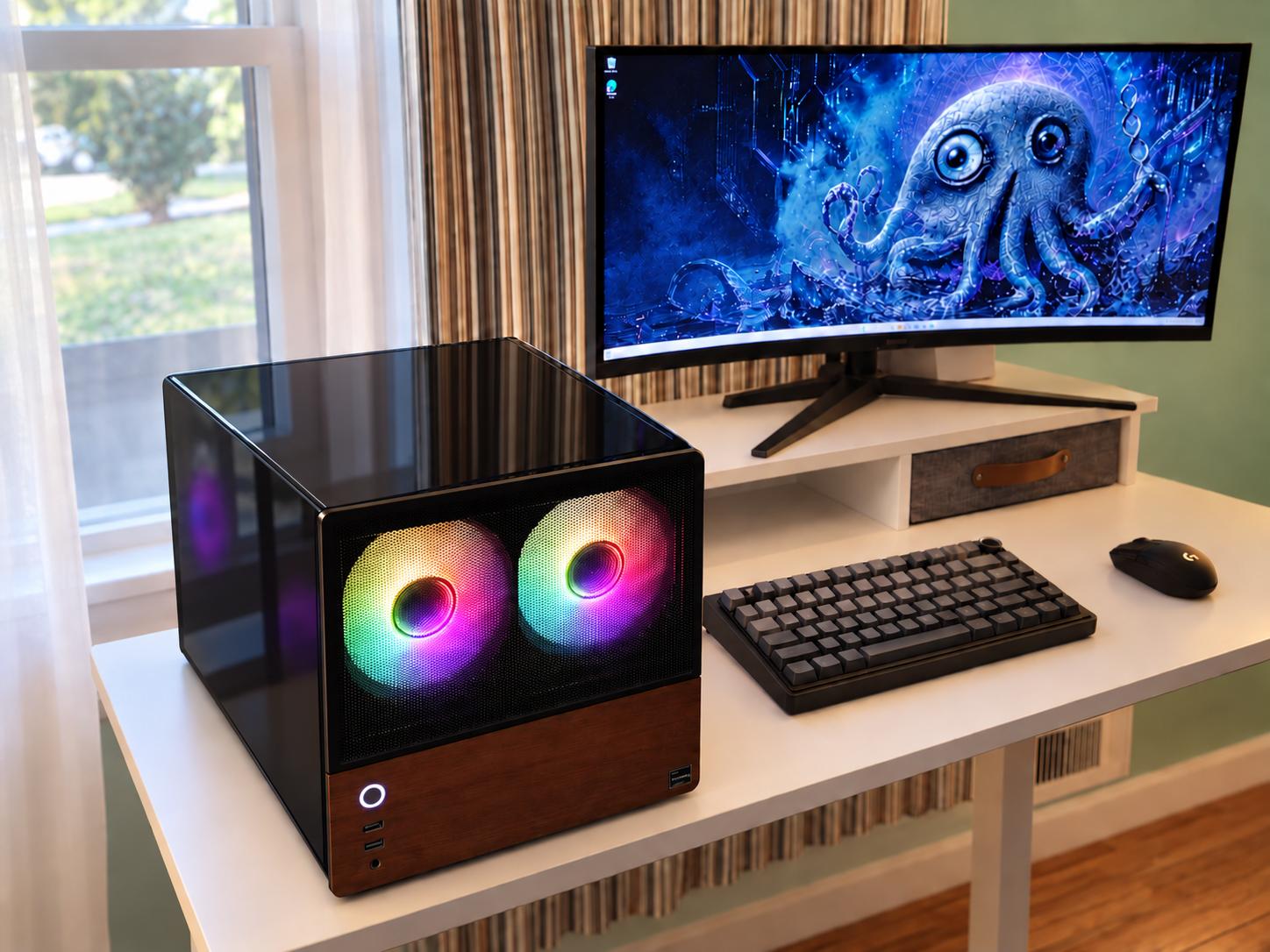 RX 9060 XT 16GB Compact 1440p Gaming PC | Ryzen 5 5600X3D | 32GB RAM | 1TB Total NVMe | Nikita Volt