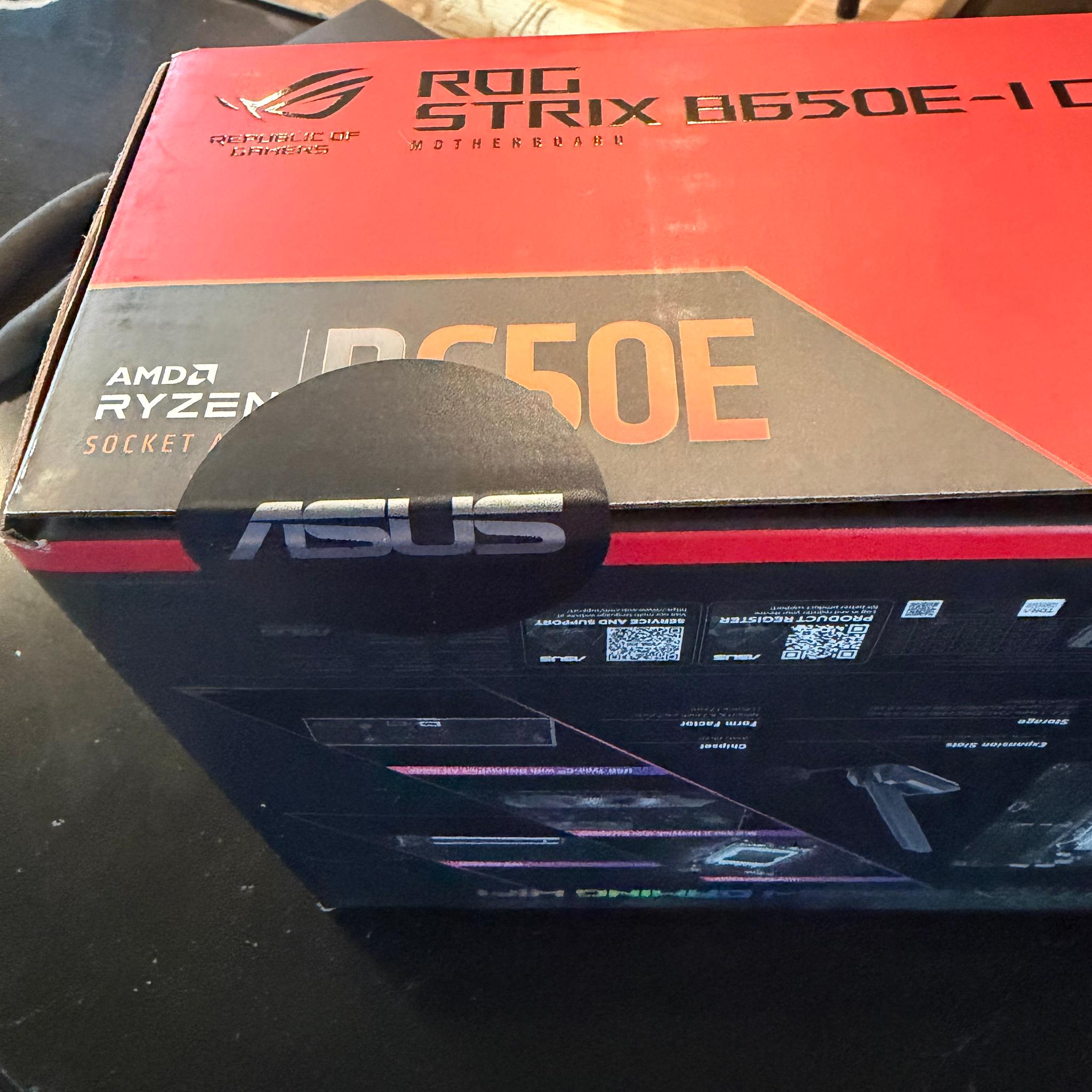 ASUS ROG STRIX B650E-I GAMING WIFI Mini-ITX AM5 Motherboard – NEW SEALED – PCIe 5.0, DDR5, WiFi 6E