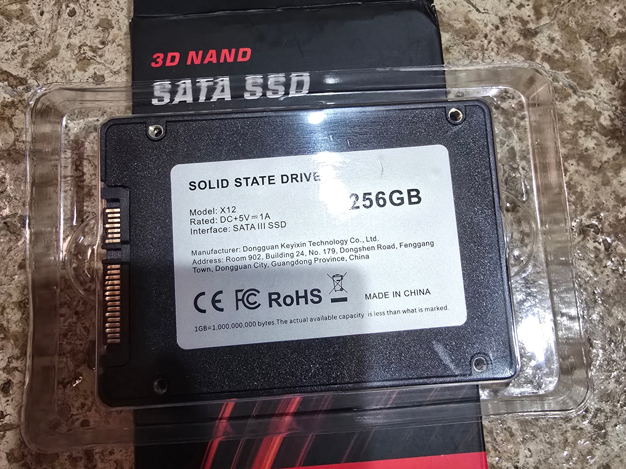 Vansuny 256GB SATA III SSD Internal Solid State Drive 2.5” 3D NAND Flash Up to 500MB/s