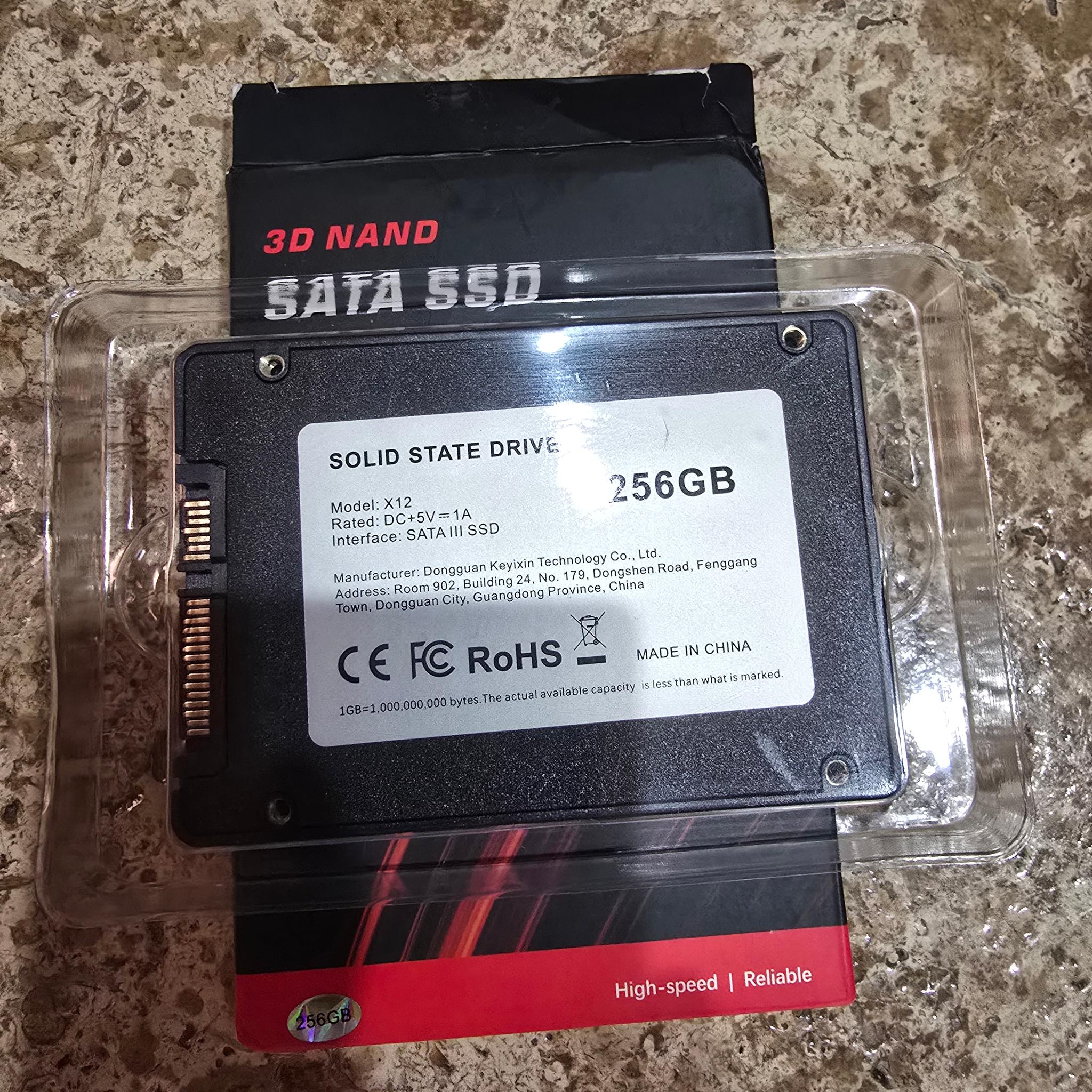 Vansuny 256GB SATA III SSD Internal Solid State Drive 2.5” 3D NAND Flash Up to 500MB/s