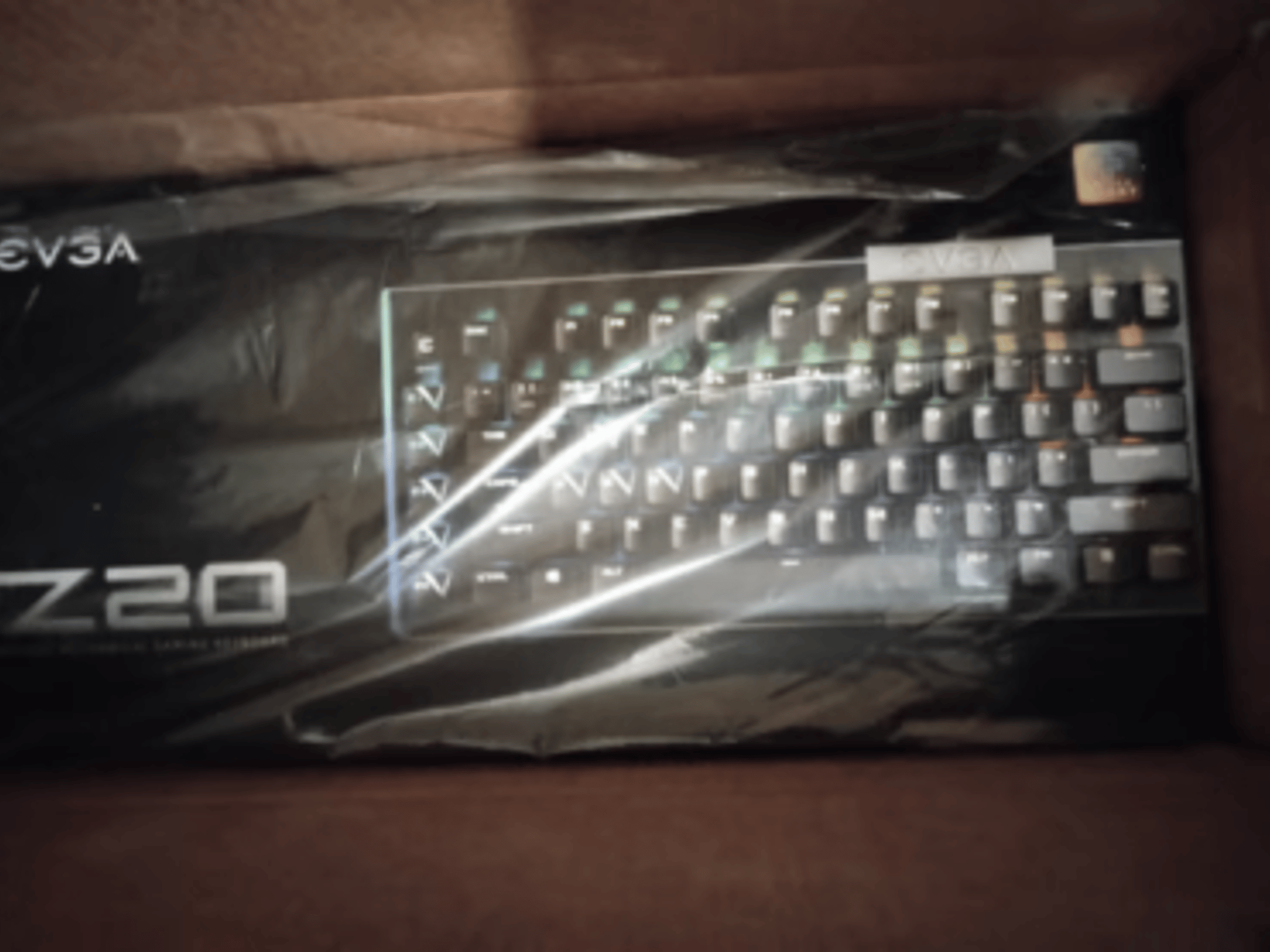 BNIB EVGA Z20 Wired Optical Mechanical RGB Gaming Keyboard, Black, Clicky Switches