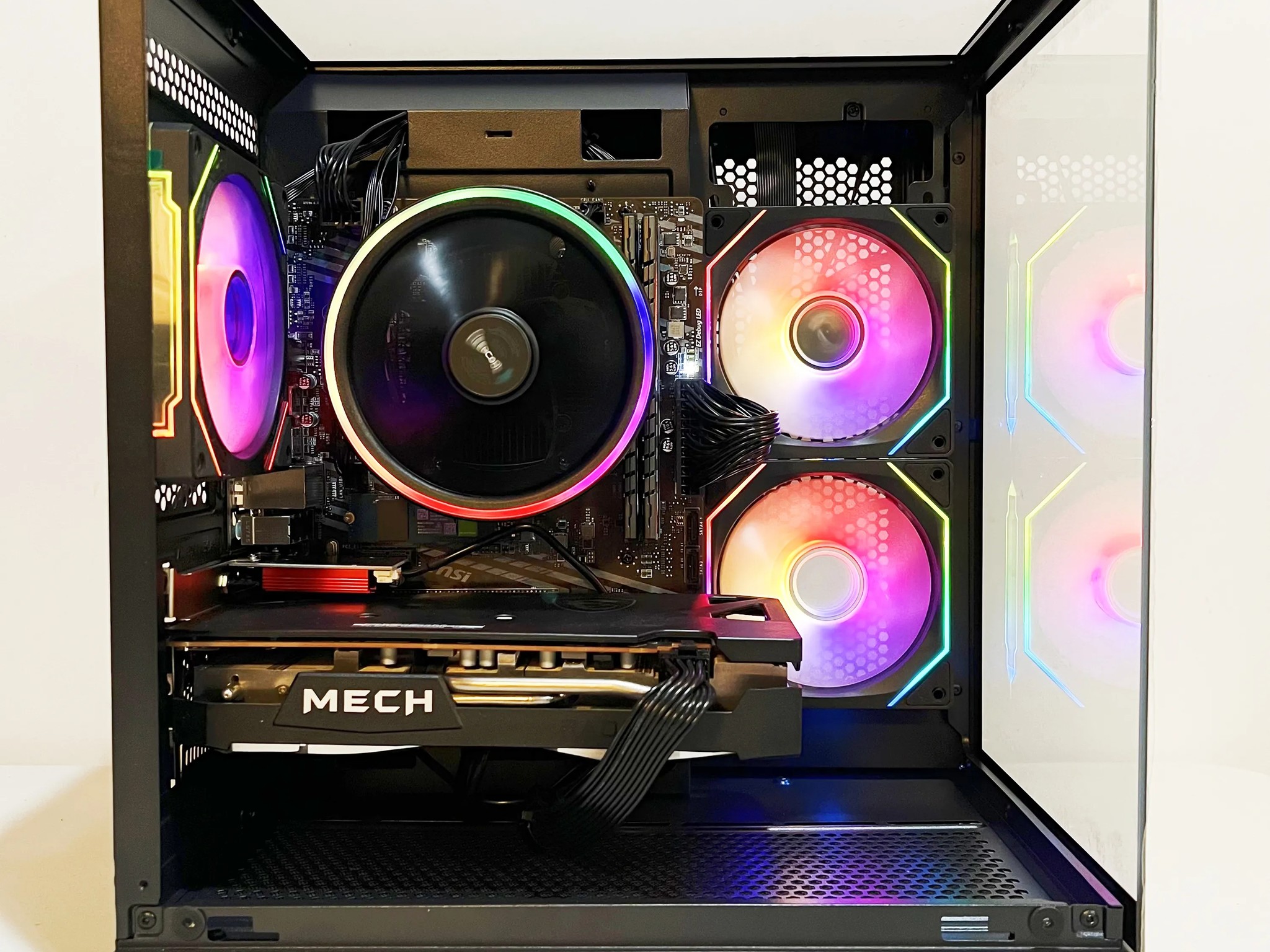 Full-view Design RX 6650 XT|R5-5600|1TB M.2|16GB RAM |WIFI|ARGB Fans|-DepxTech Pre-Built PC