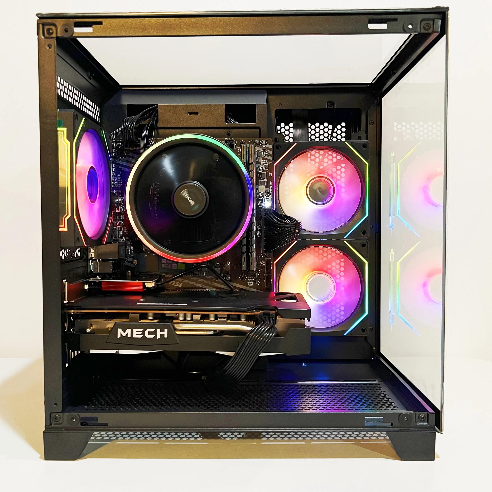 Full-view Design RX 6650 XT|R5-5600|1TB M.2|16GB RAM |WIFI|ARGB Fans|-DepxTech Pre-Built PC