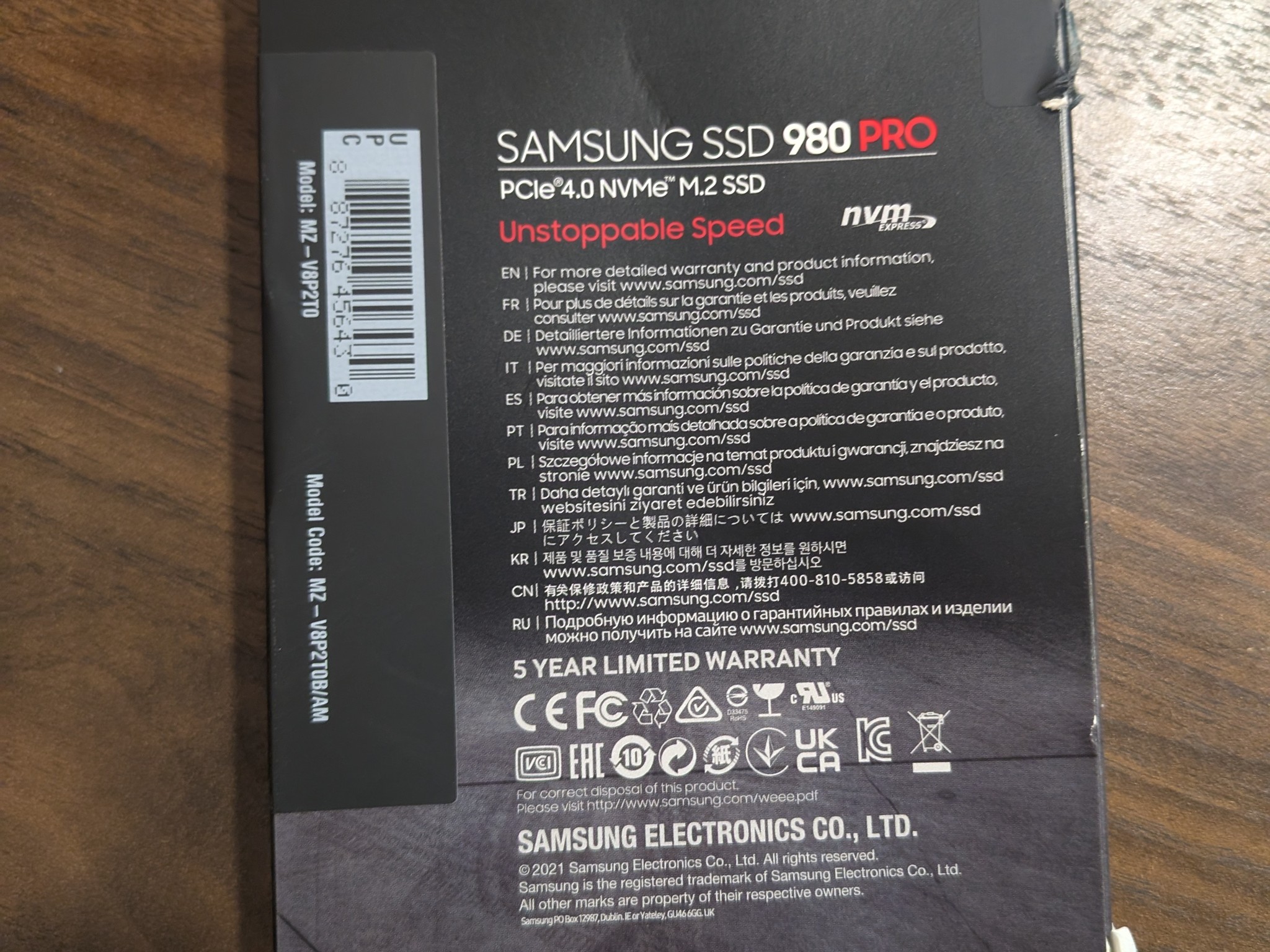 Samsung 980 Pro 2tb