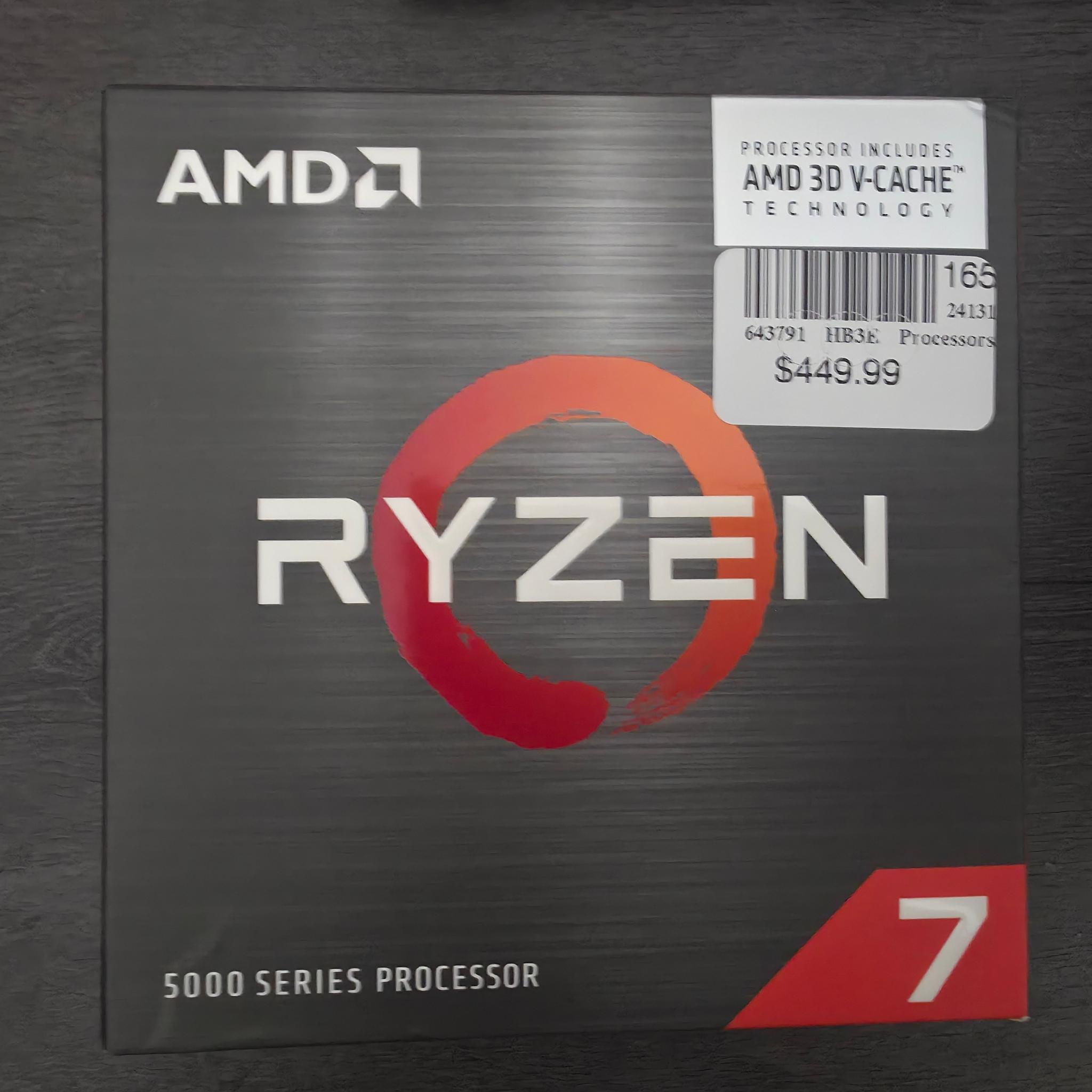 AMD Ryzen 7 5800X3D Desktop Processor - Complete in Original Box