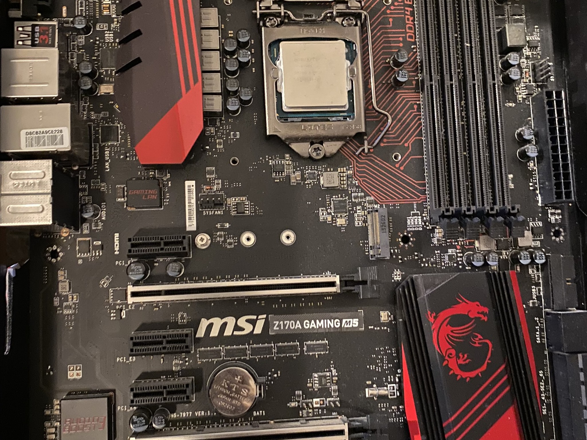 Combo: i7-6700K with Z170A Gaming M5 Motherboard