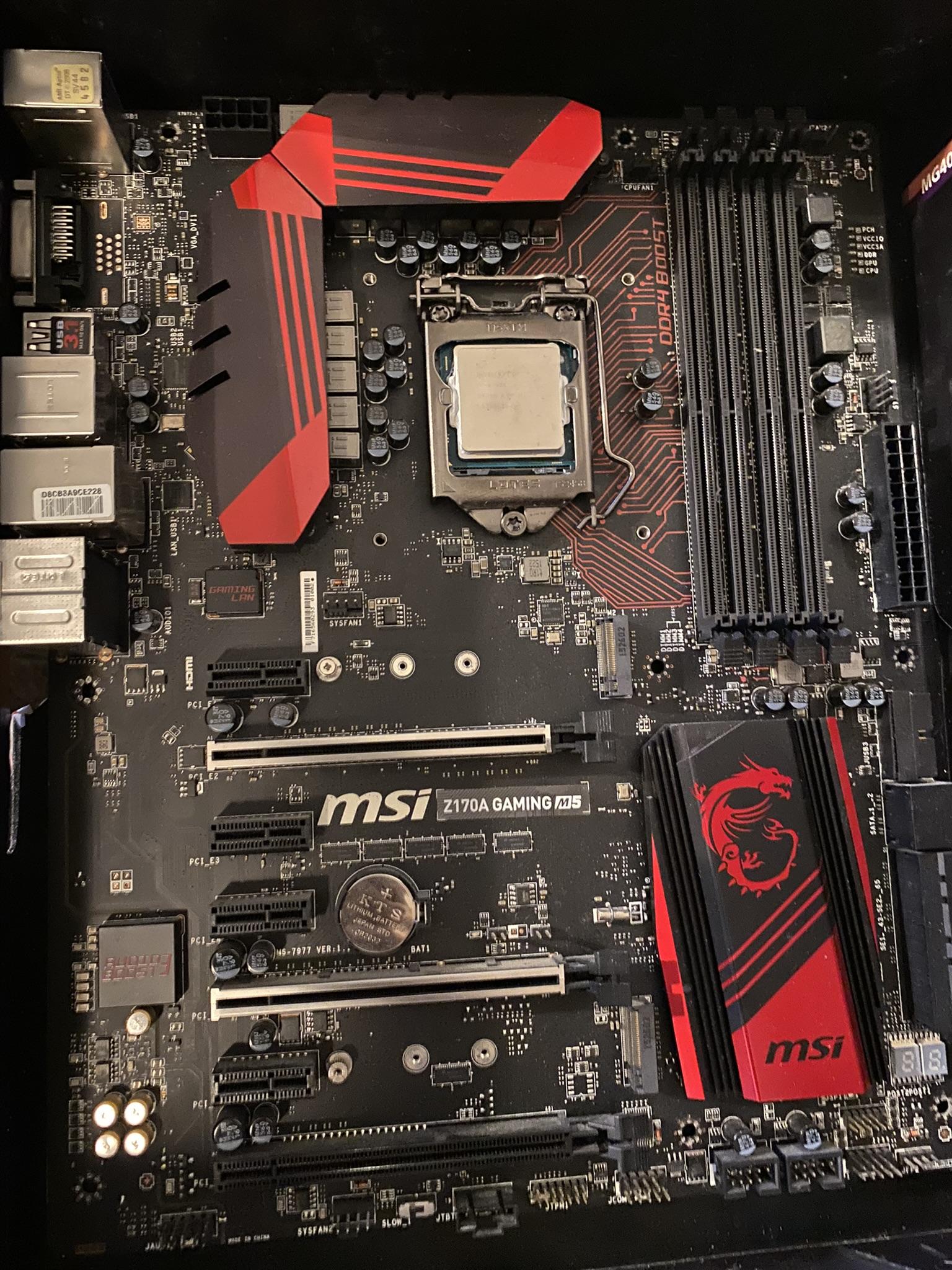 Combo: i7-6700K with Z170A Gaming M5 Motherboard