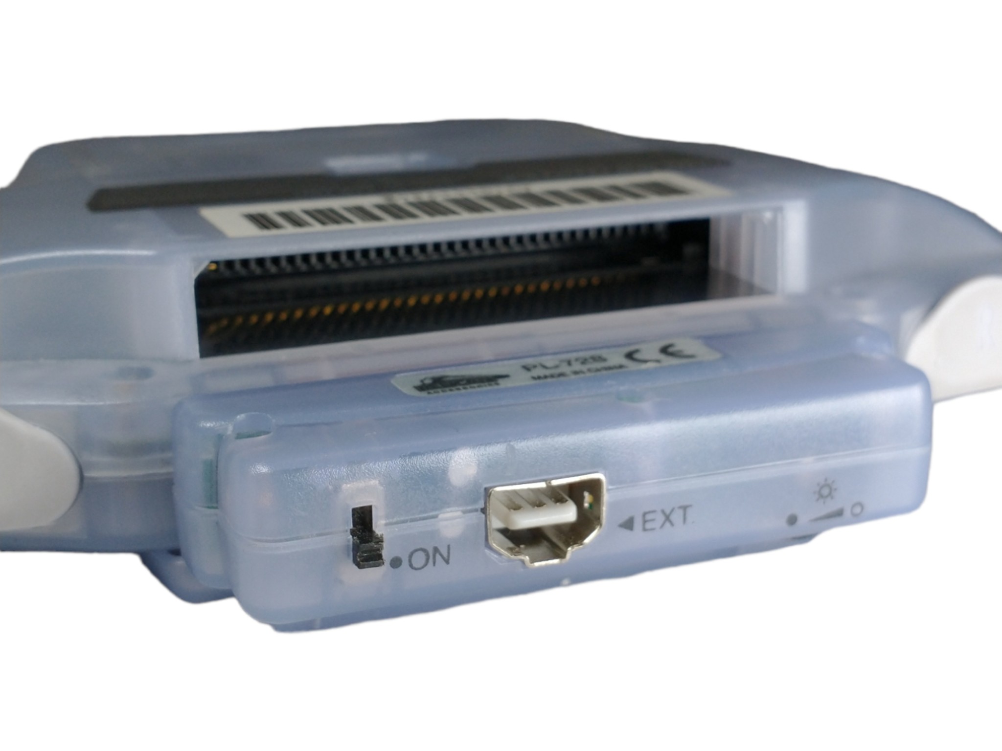 Gameboy Advance Clear Light Blue with Pelican Light Shield Super Mario & Red October