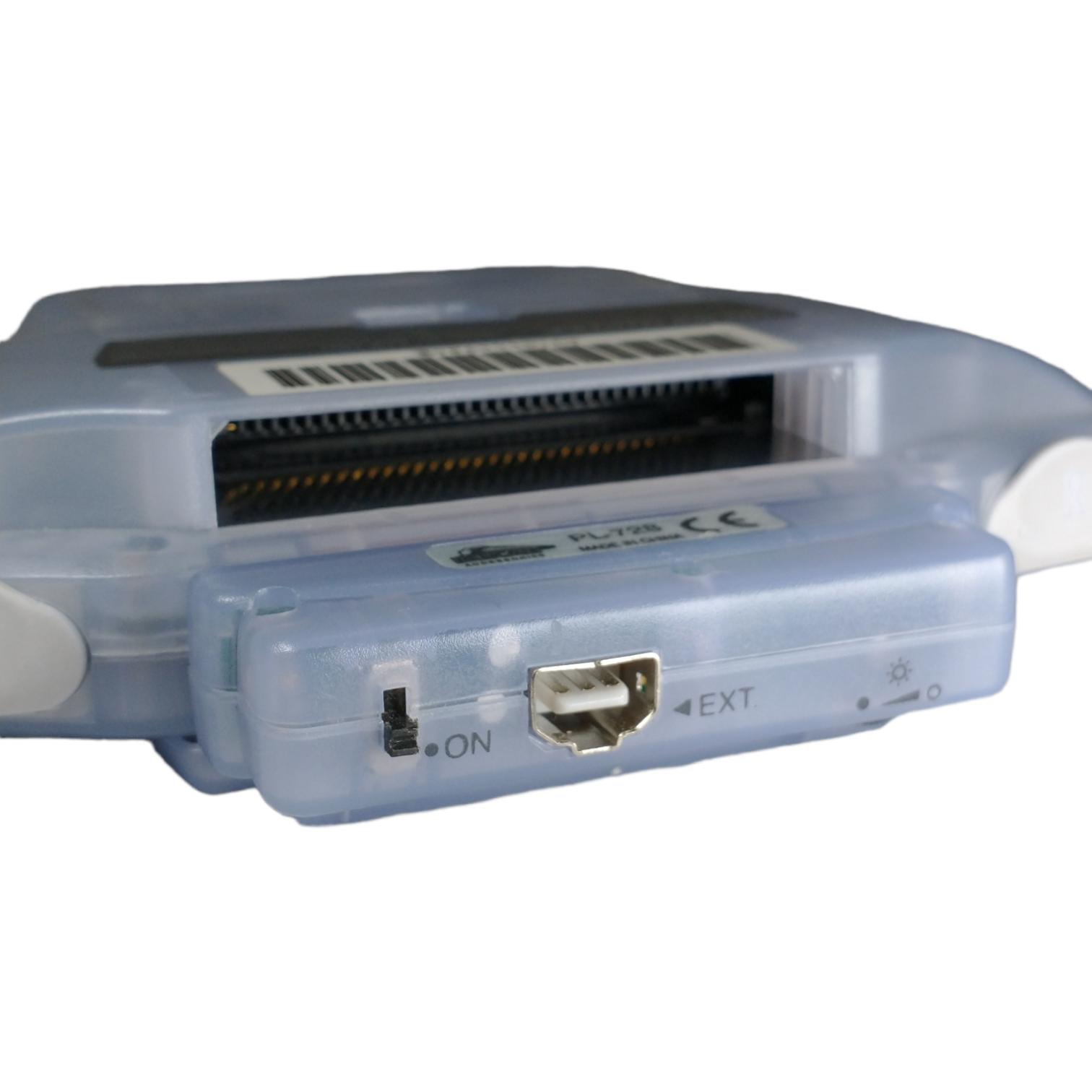 Gameboy Advance Clear Light Blue with Pelican Light Shield Super Mario & Red October