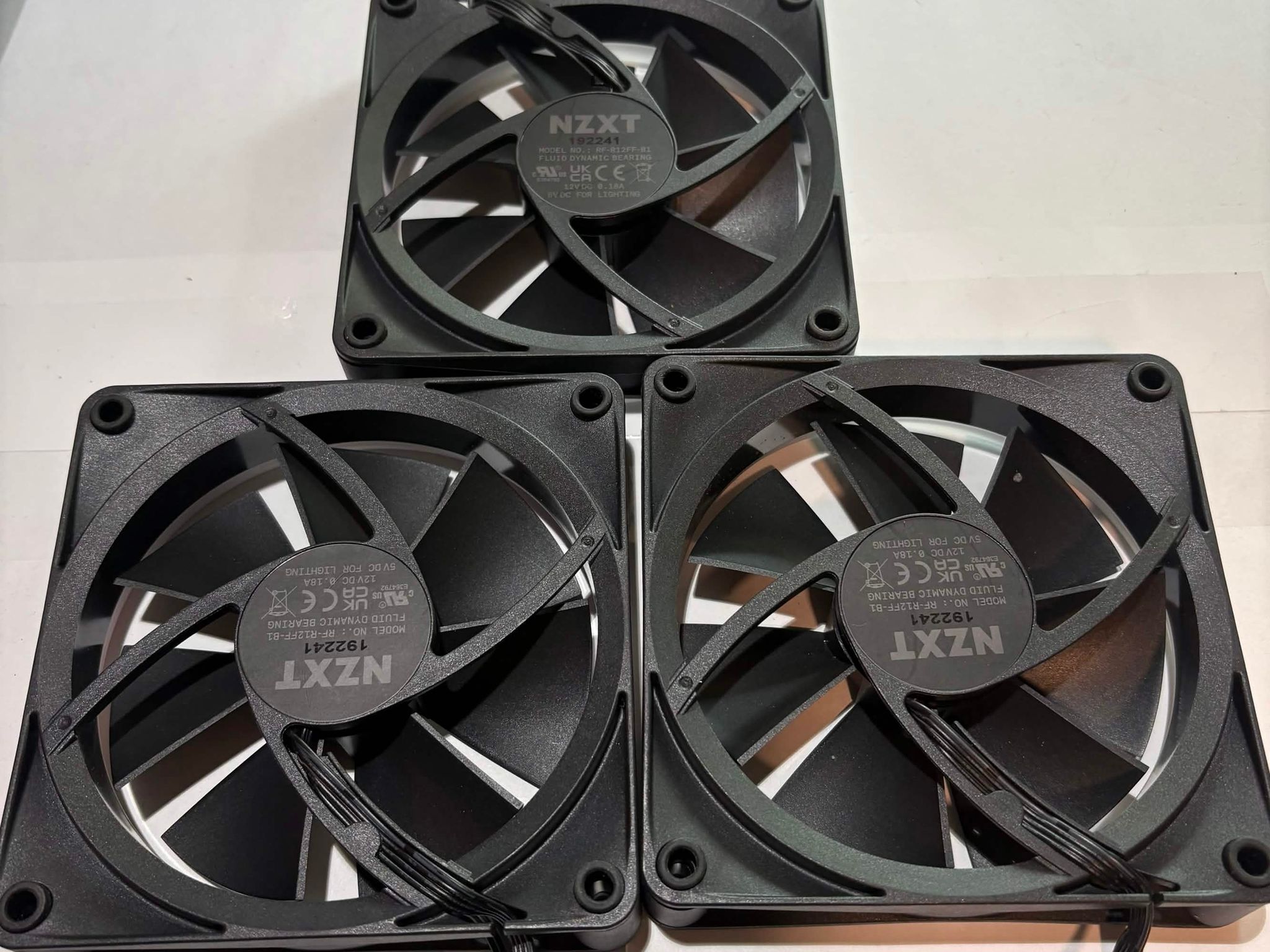 NZXT F120 RGB Core 120mm PWM ARGB Fans - 3 Pack