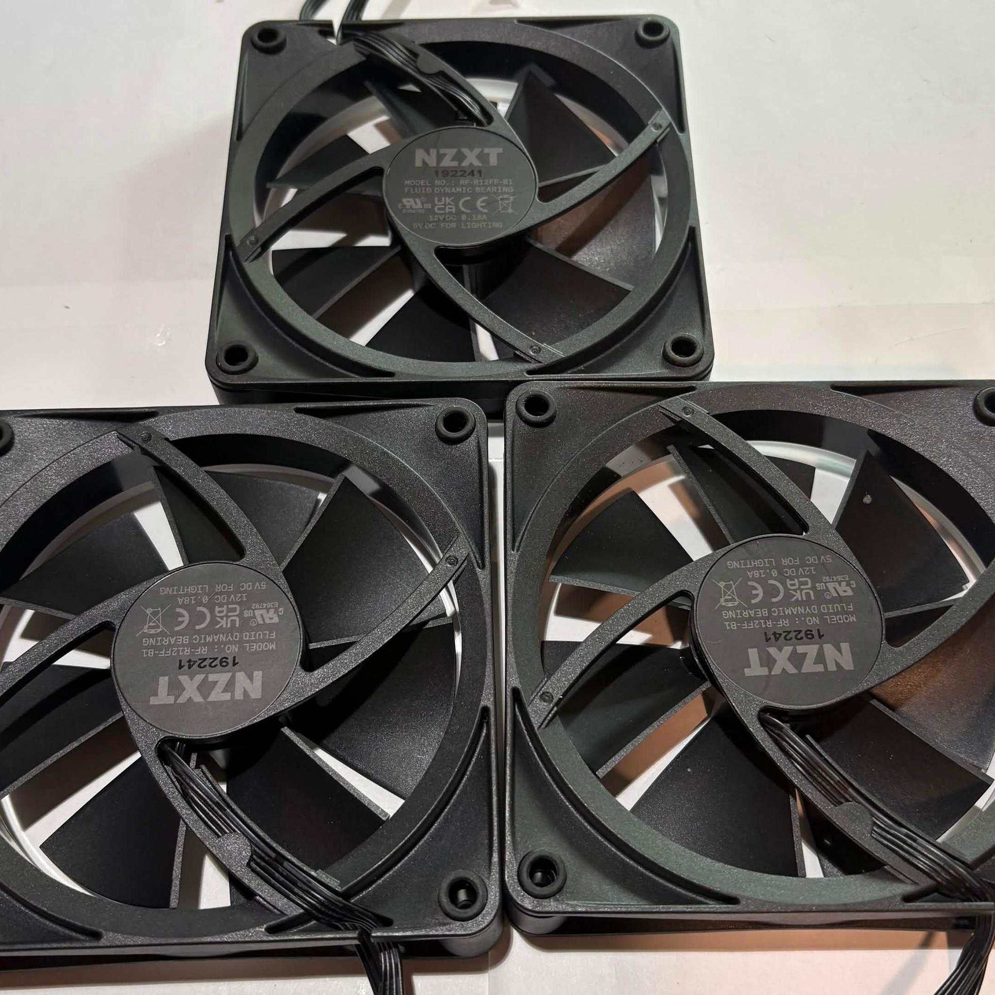 NZXT F120 RGB Core 120mm PWM ARGB Fans - 3 Pack