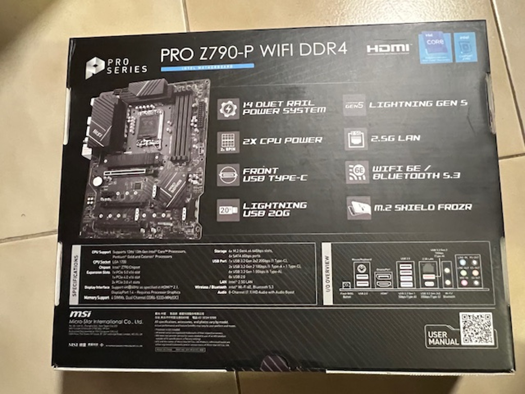 Brand New MSI Z790-P Pro WiFi DDR4 Intel LGA 1700 ATX Motherboard