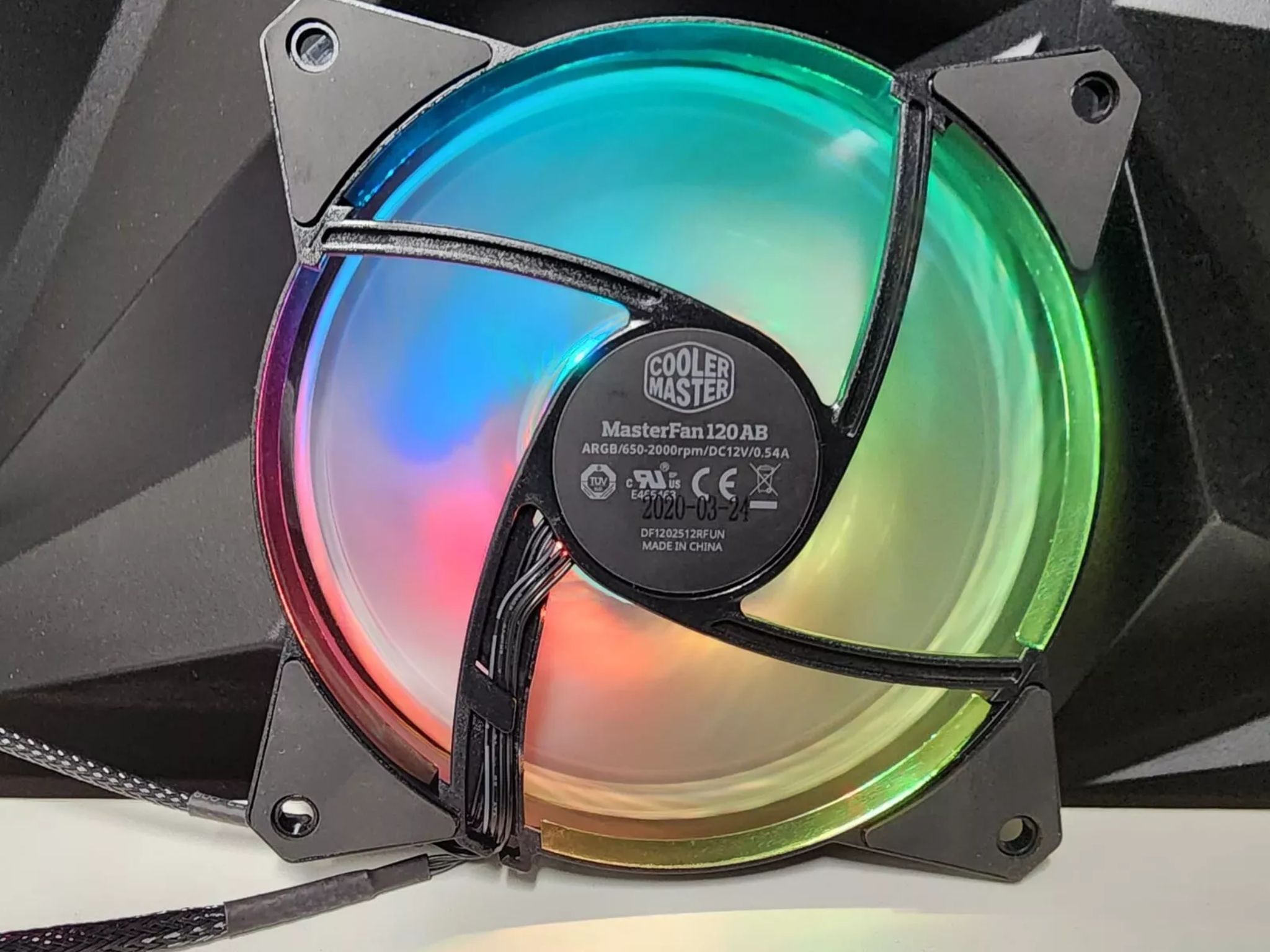 Pack of 3 Cooler Master MasterFan 120AB ARGB 120mm Silent Computer Case Fan