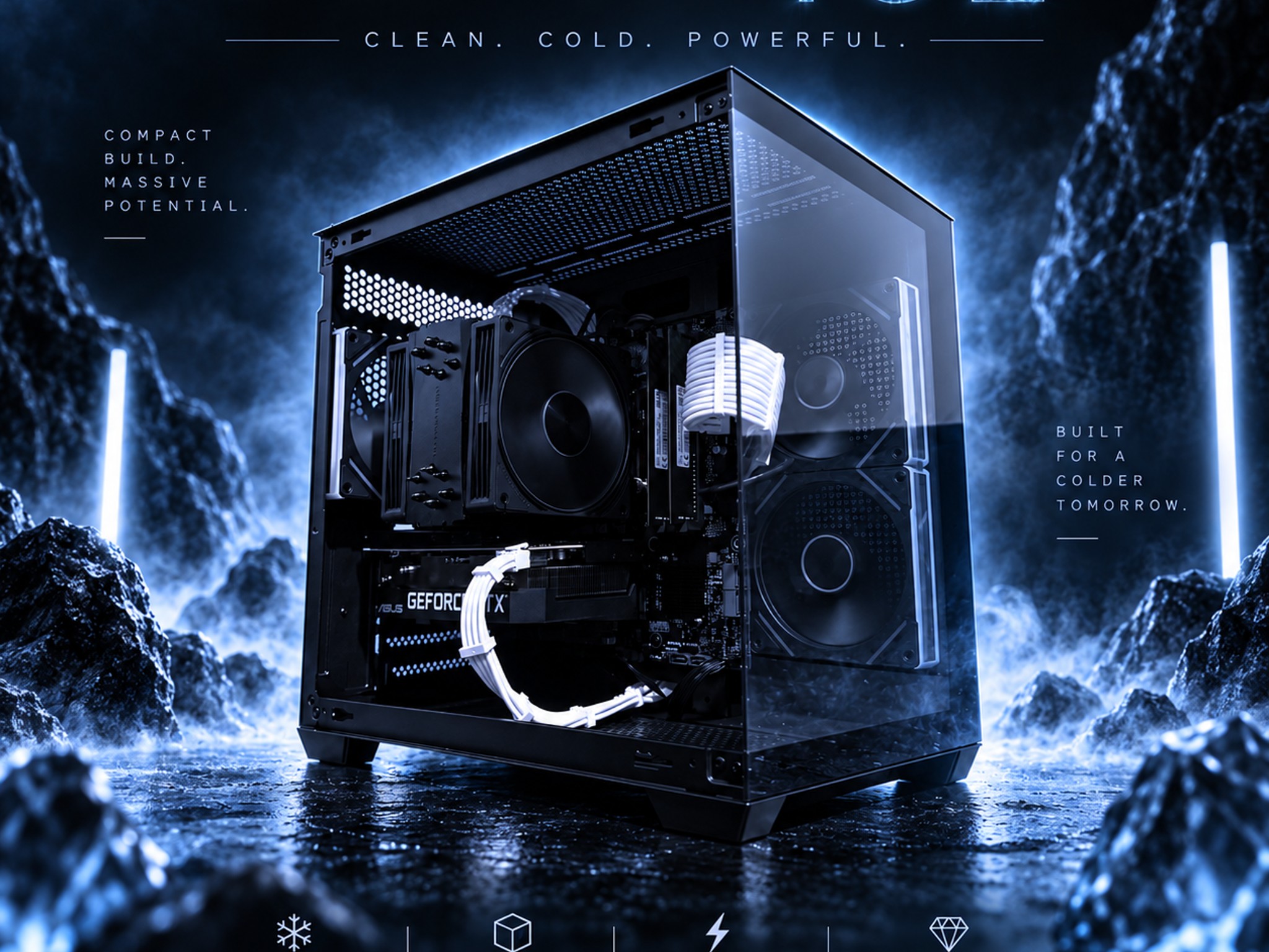 ⚫️"Black Ice"❄️ | 1440p Gaming | RTX 3060 12GB | i5 11400F | 16GB Ram | 1TB SSD | Free Shipping