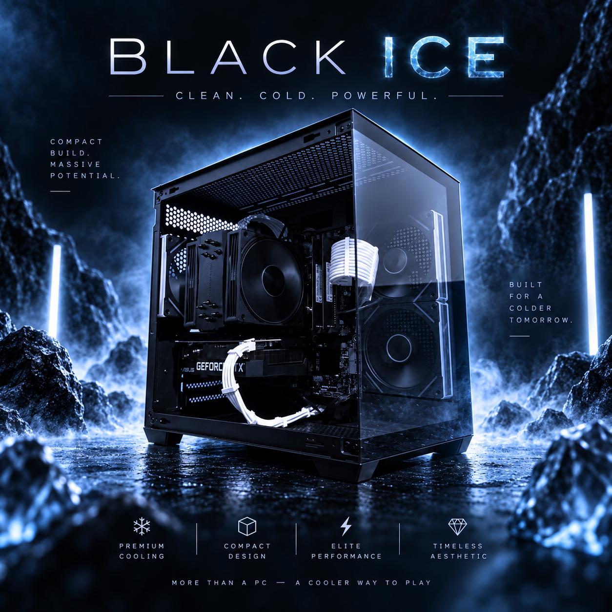 ⚫️"Black Ice"❄️ | 1440p Gaming | RTX 3060 12GB | i5 11400F | 16GB Ram | 1TB SSD | Free Shipping
