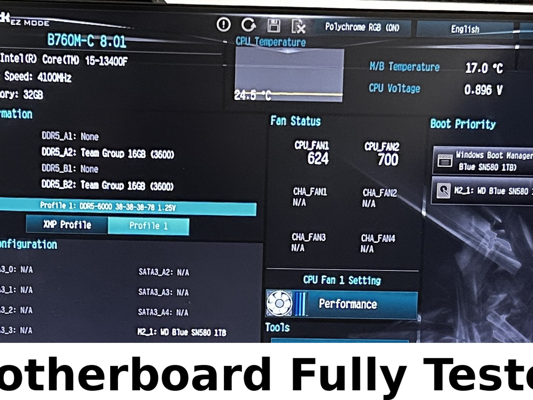 B760M-C LGA1700 mATX ASROCK Motherboard