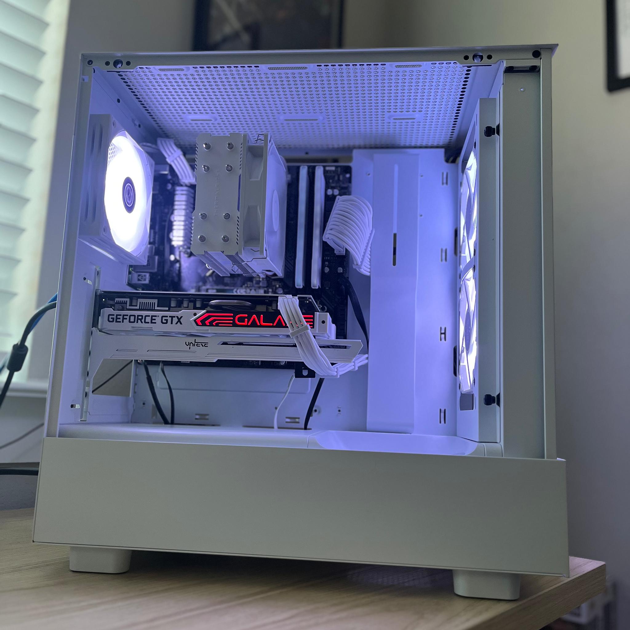 CUSTOM WHITE GAMING Wi-Fi PC | RYZEN 5 5500 | GTX 1660 SUPER | RAM DDR4 16GB | 1T SSD | WIN 11 PRO
