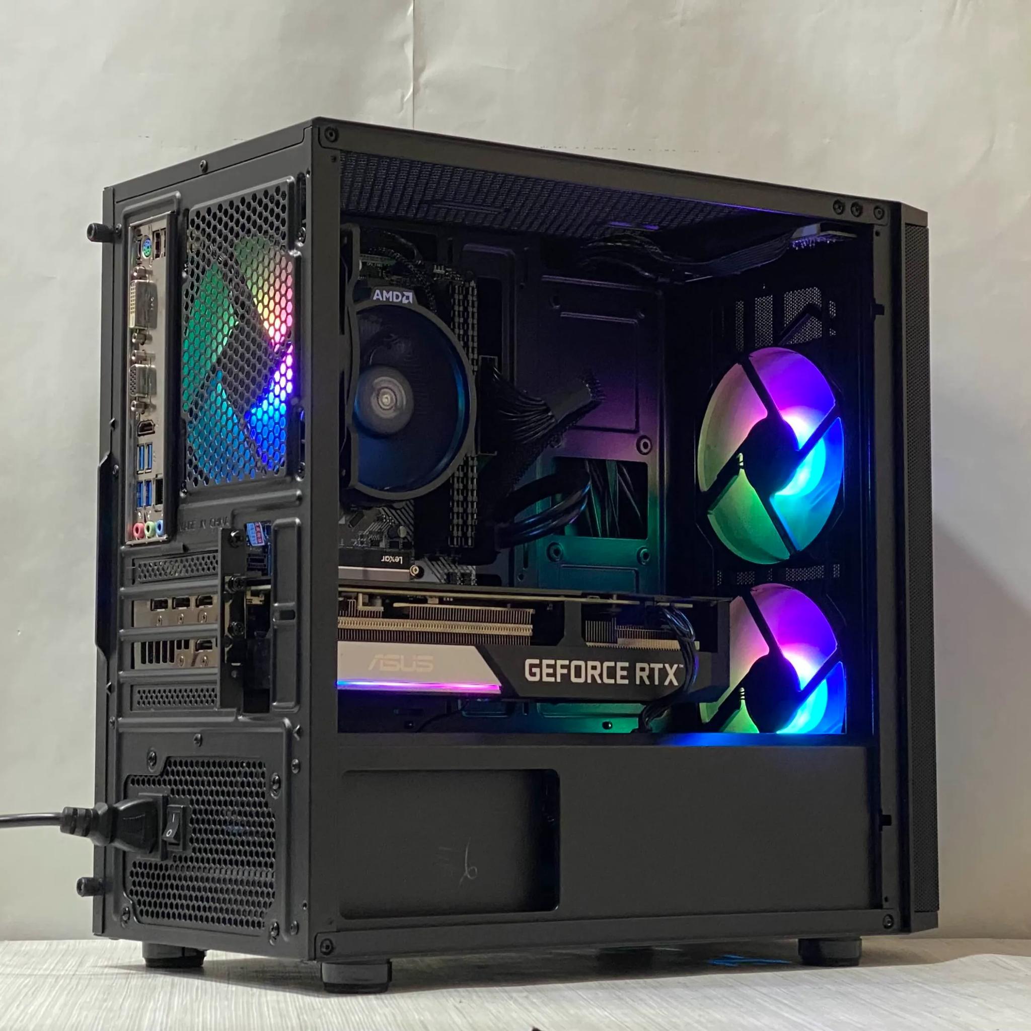 RTX 3060 Ti, Ryzen 5 5500, 16GB DDR4, 1TB NVMe SSD, WiFi - Custom Gaming PC