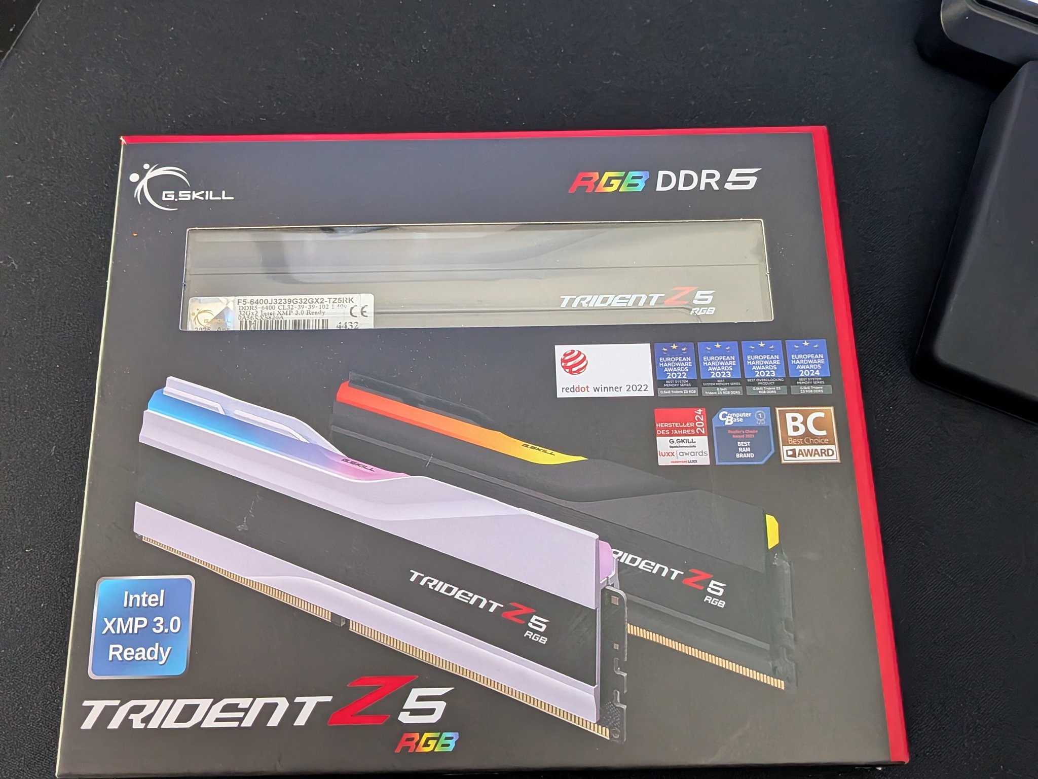 G Skill Trident Z5 RGB 32GBx2 DDR5-6400 CL32-39-39-102 1.40V XMP Ready