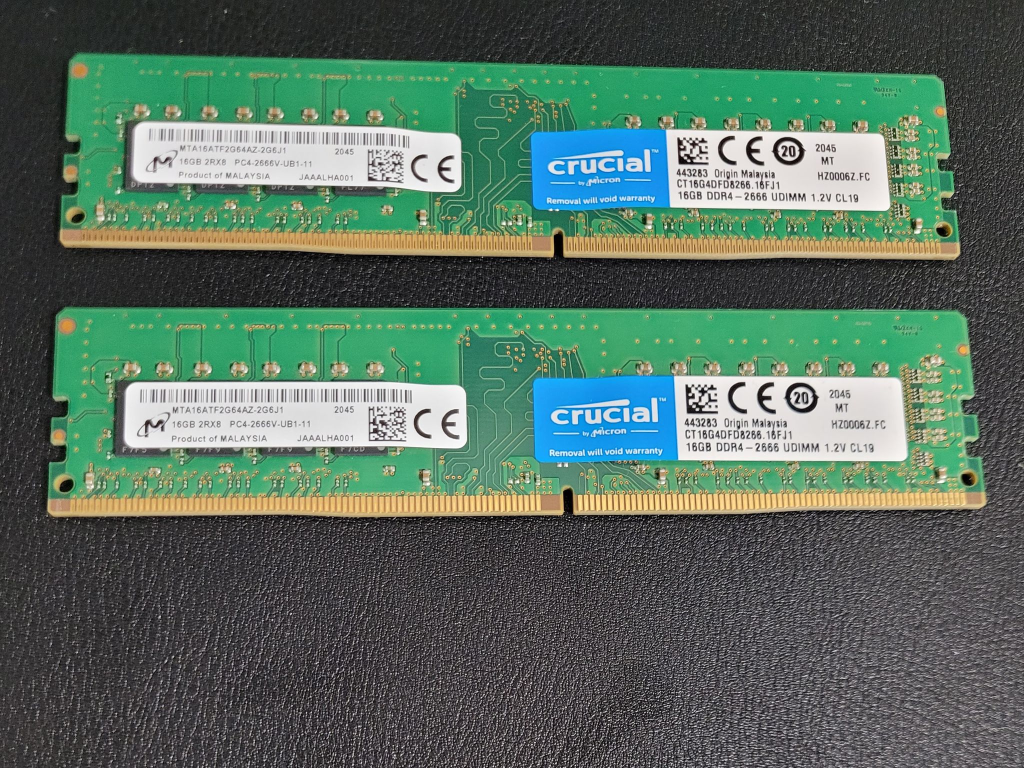 Crucial (2x16GB) DDR4 2666 Desktop RAM (32GB kit)