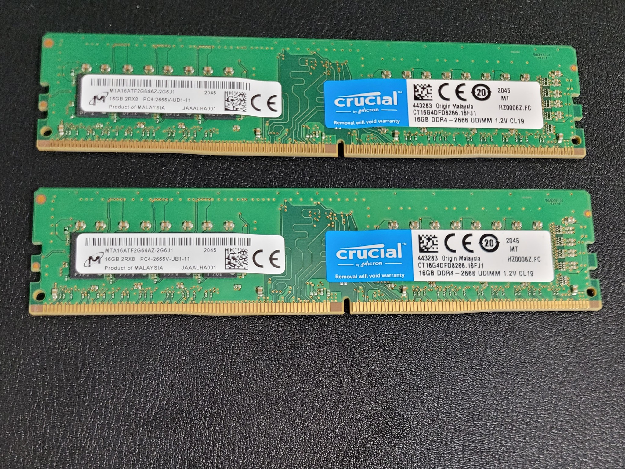 Crucial (2x16GB) DDR4 2666 288-Pin UDIMM Desktop RAM (32GB kit) - CT16G4DFD8266