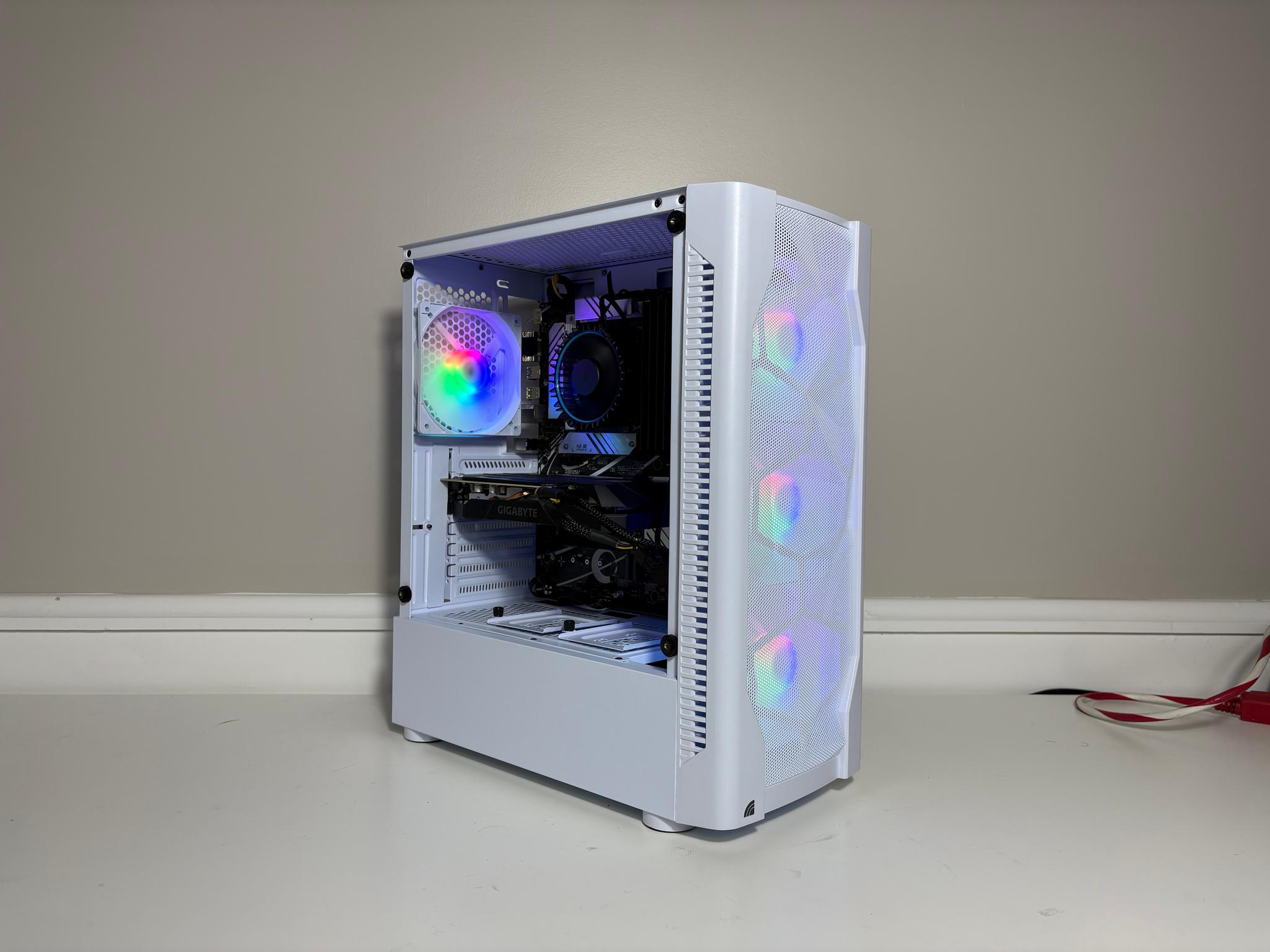 Clean White Gaming PC - Nvidia RTX 2060 6GB, Intel Core i3 13100F, 16GB, 500GB SSD by EXT PCs