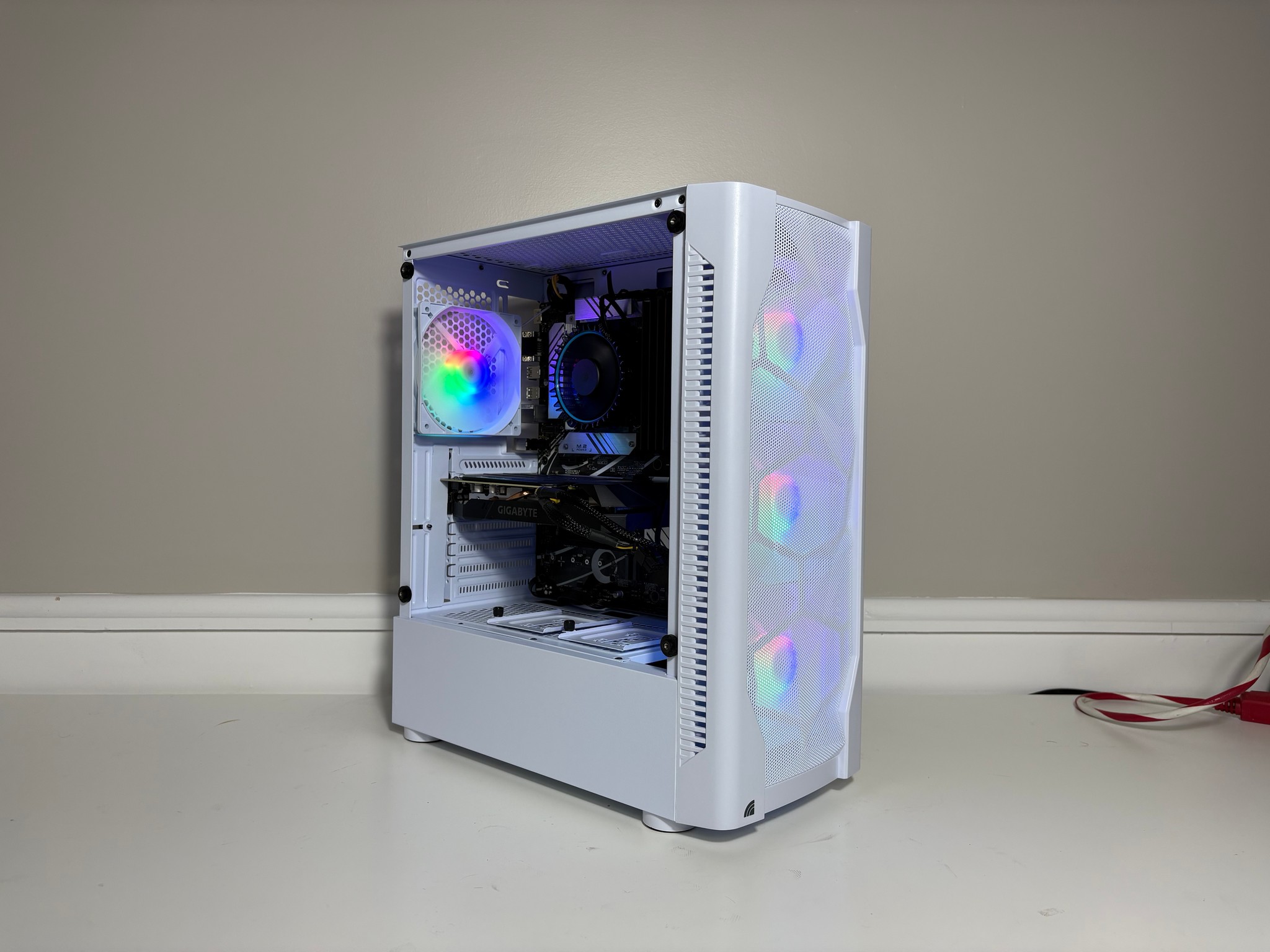 Clean White Gaming PC - Nvidia RTX 2060 6GB, Intel Core i3 13100F, 16GB, 500GB SSD by EXT PCs