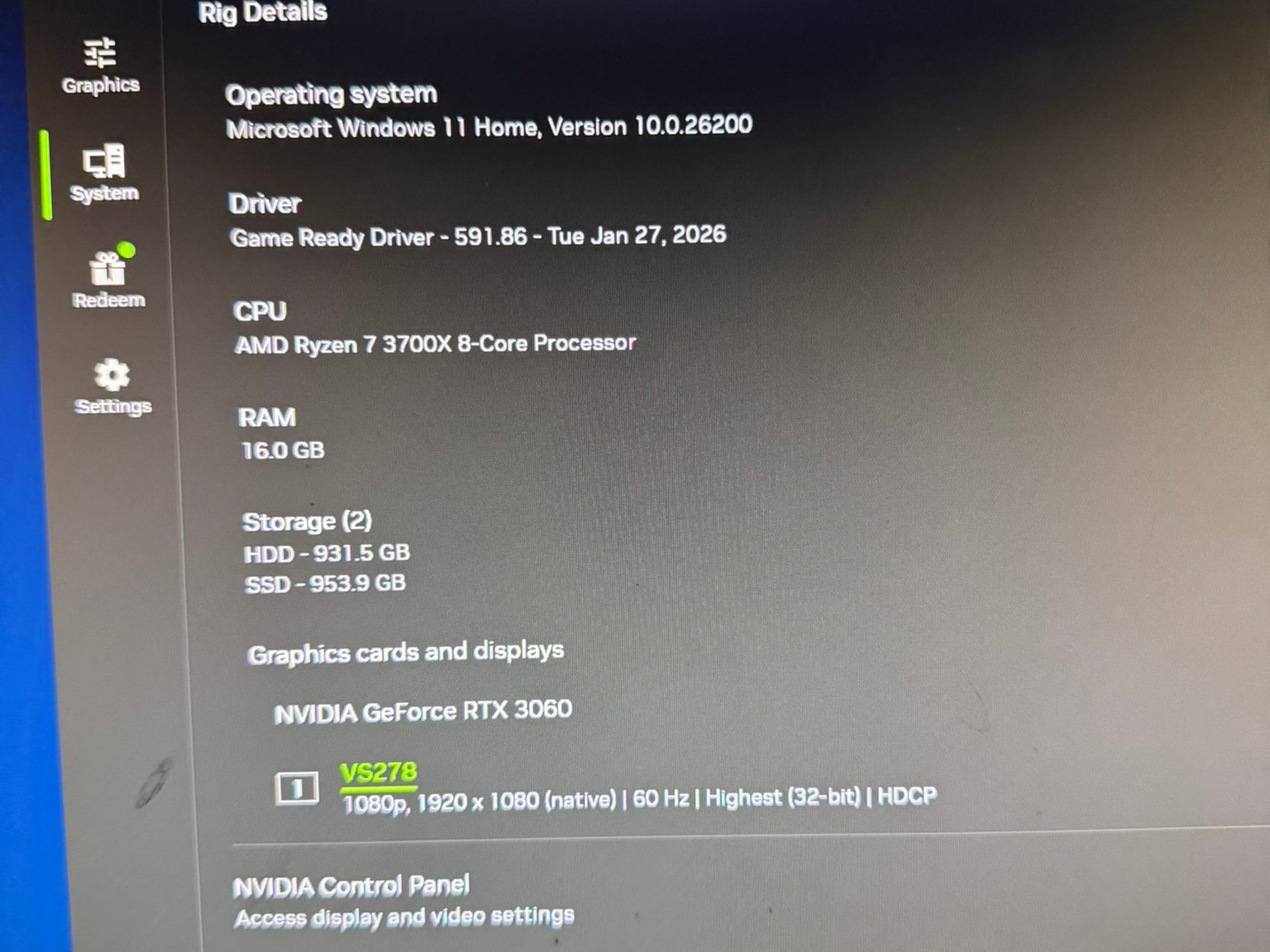 RTX 3060 12GB | Ryzen 7 3700X | Gaming PC | 2TB Storage | Wifi