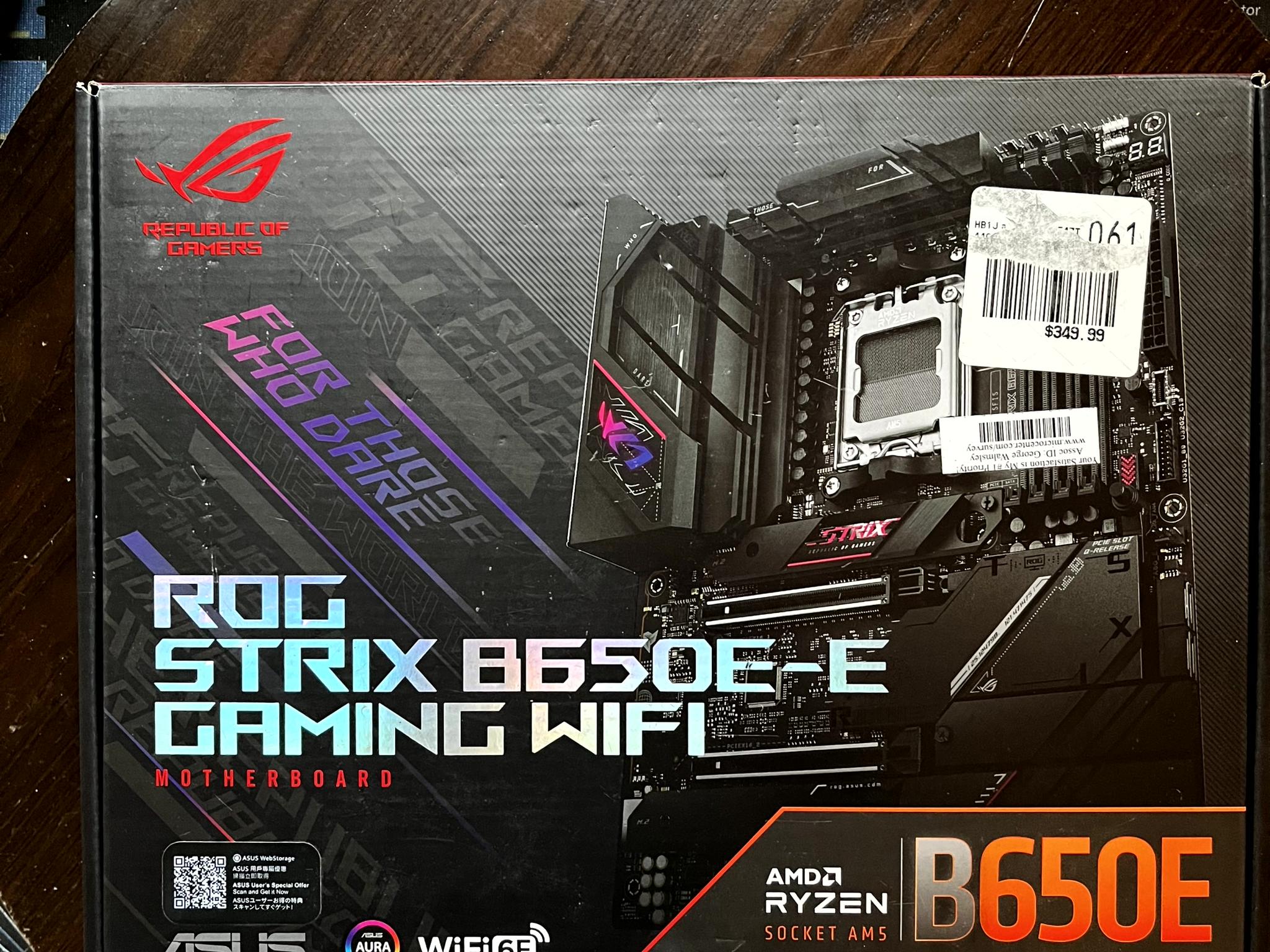 🔥Ryzen 7 9800X3D🔥 | 32G @6400 | Asus ROG Strix B650E-E motherboard