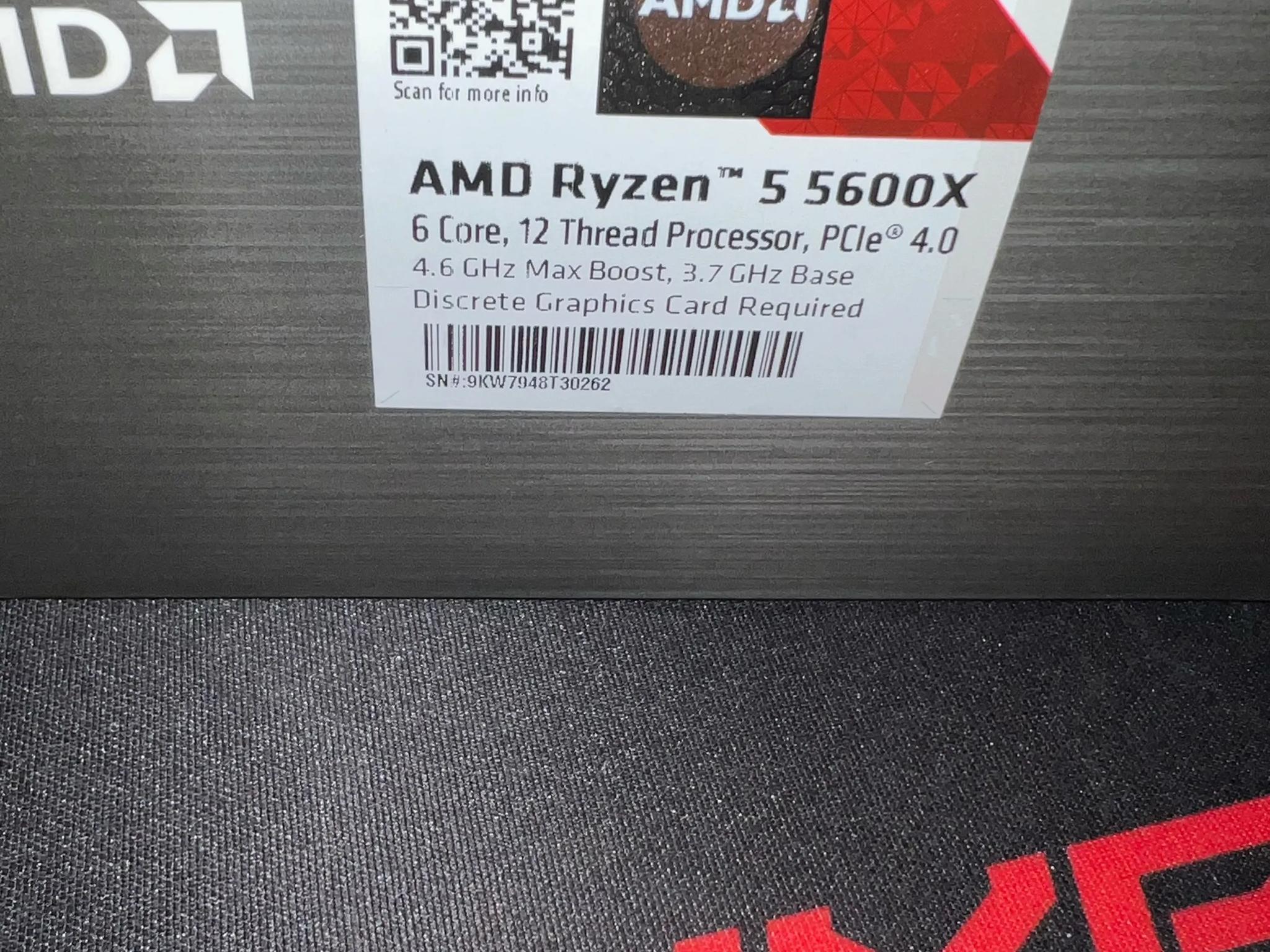 AMD Ryzen 5 5600X (Zen 3) - 6-Core 3.7GHz AM4 Desktop Processor
