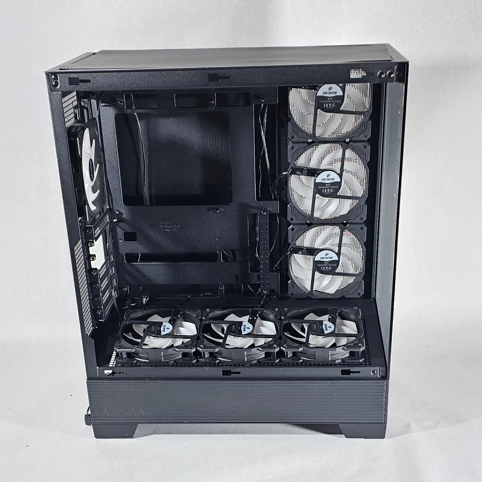 PC Case with Tempered Glass w\ 7 RGB Fans
