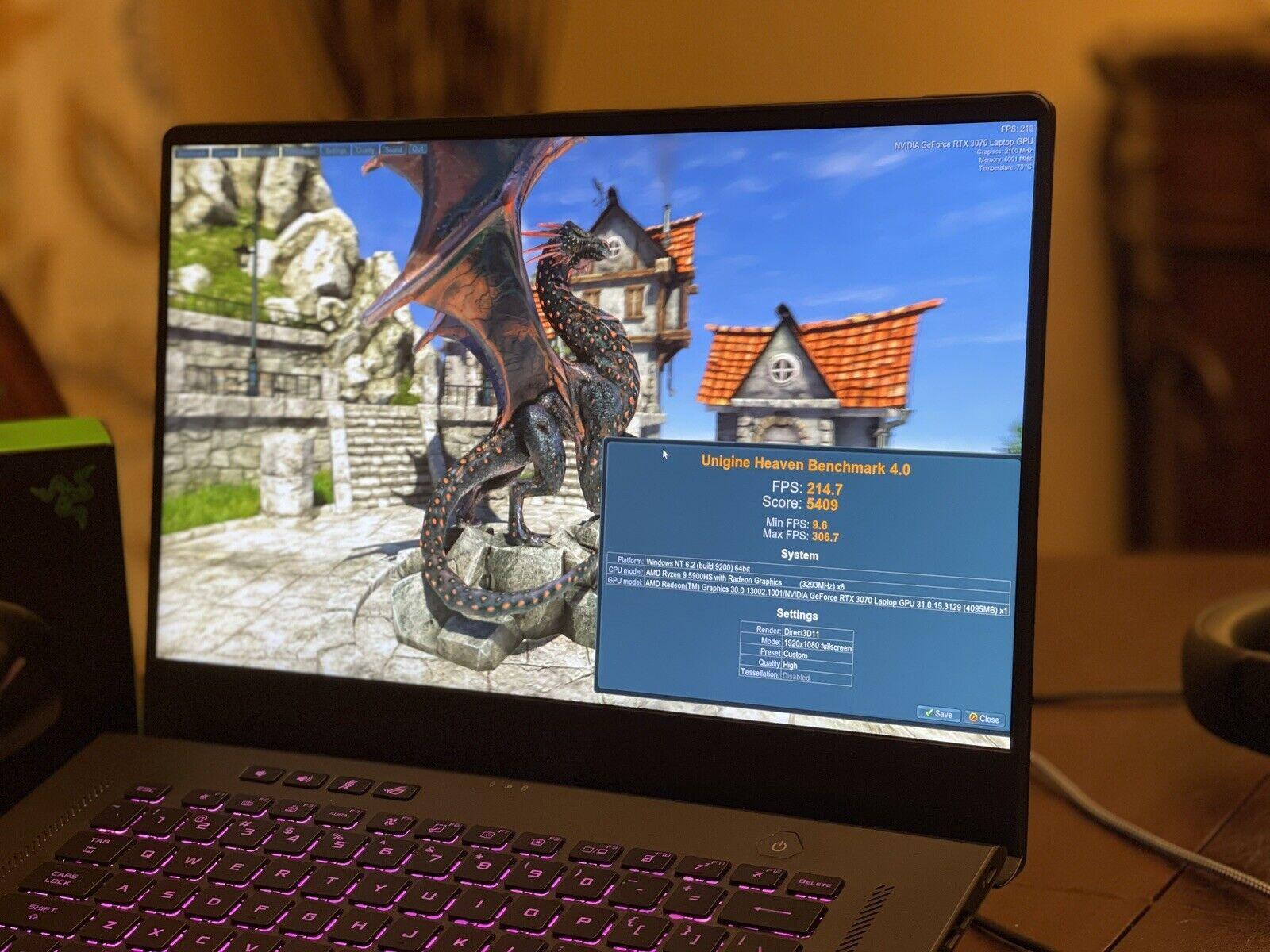 ASUS ROG Zephyrus G15 15.6" 1440p 165Hz 2TB 24GB RTX3070 5900HS